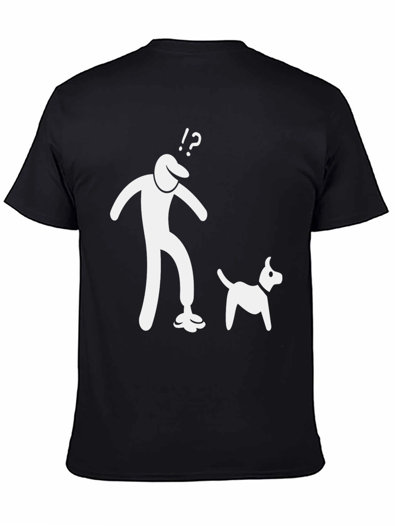 Mens Black T-Shirt with Funny Graphic Print