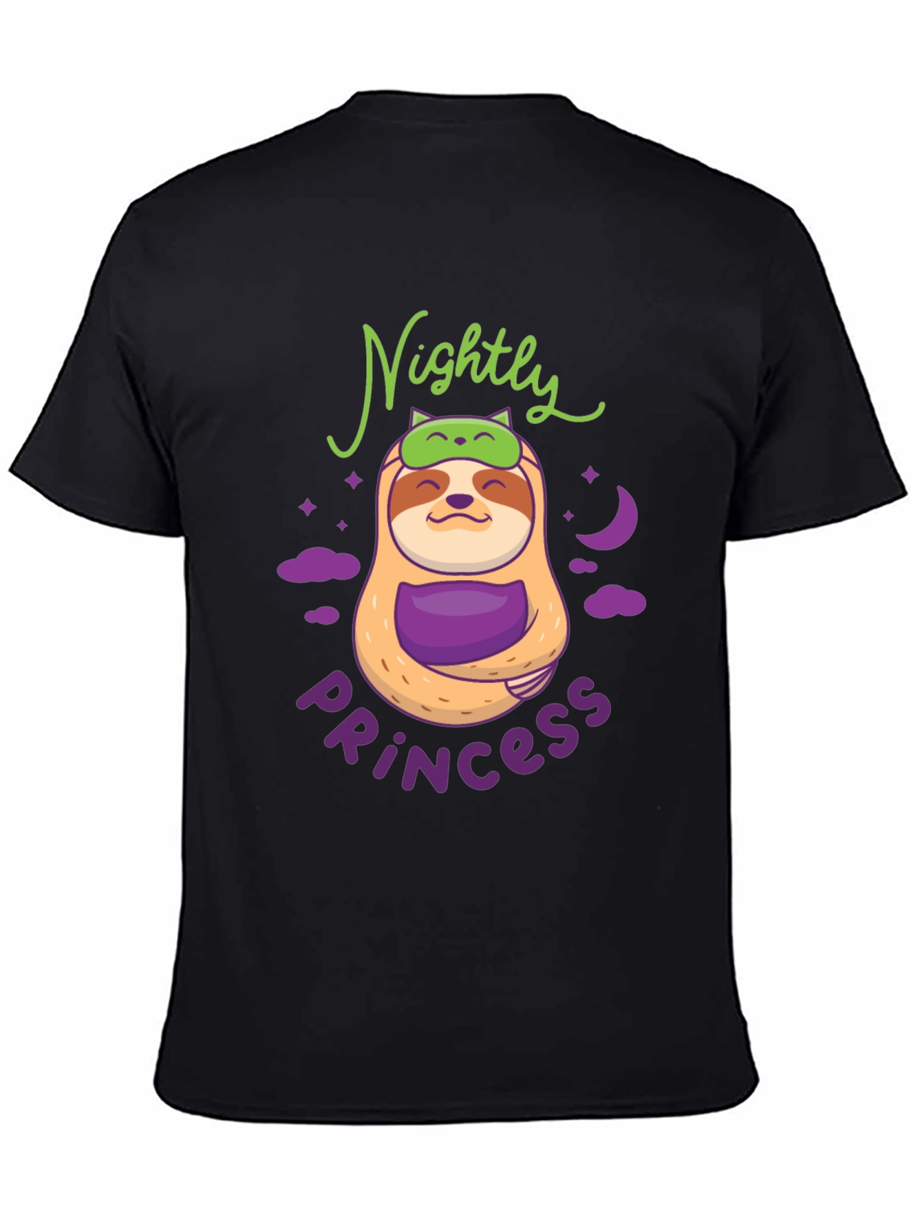 Nightly Princess Sloth Graphic T-Shirt