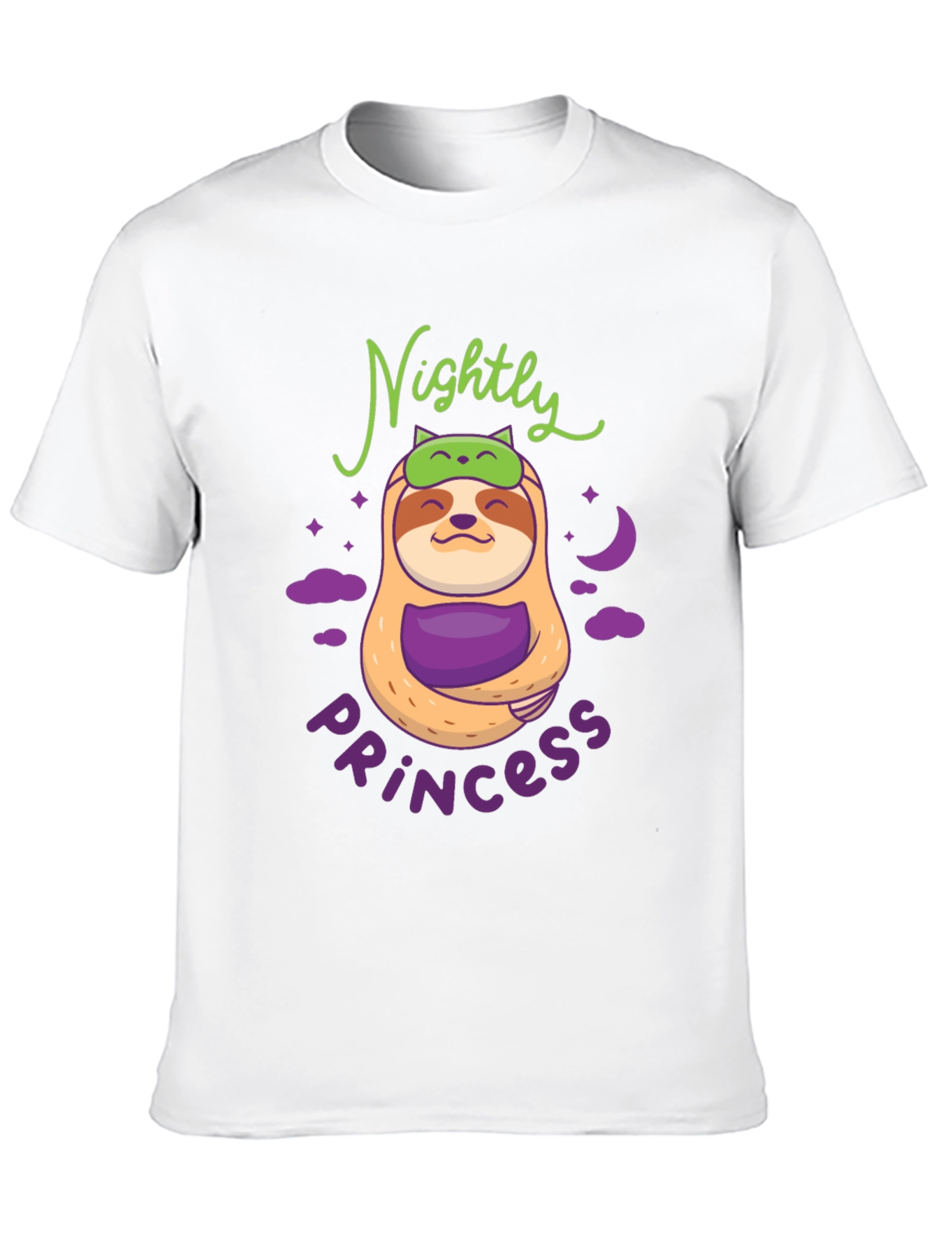 Nightly Princess Sloth Graphic T-Shirt