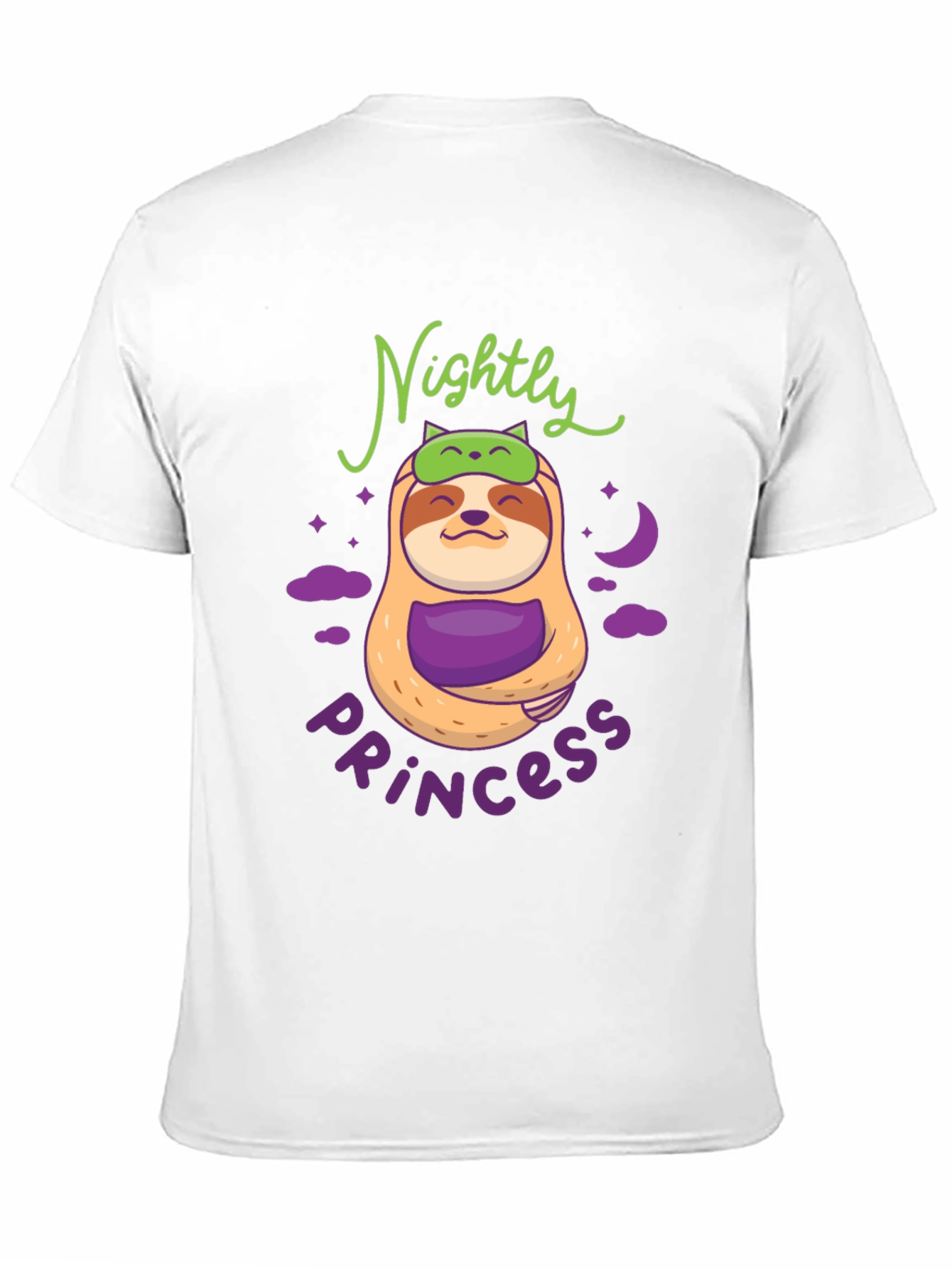 Nightly Princess Sloth Graphic T-Shirt