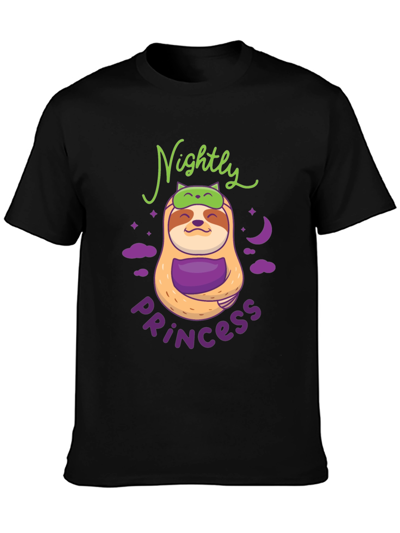 Nightly Princess Sloth Graphic T-Shirt