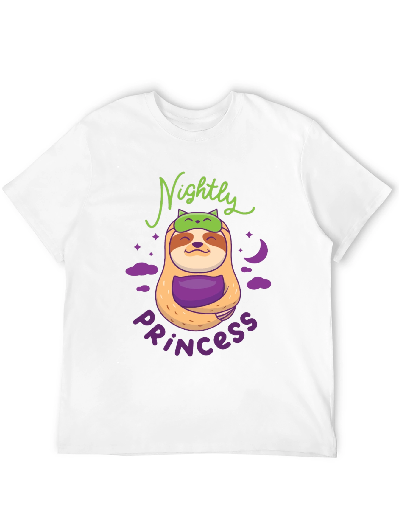 Nightly Princess Sloth Graphic T-Shirt