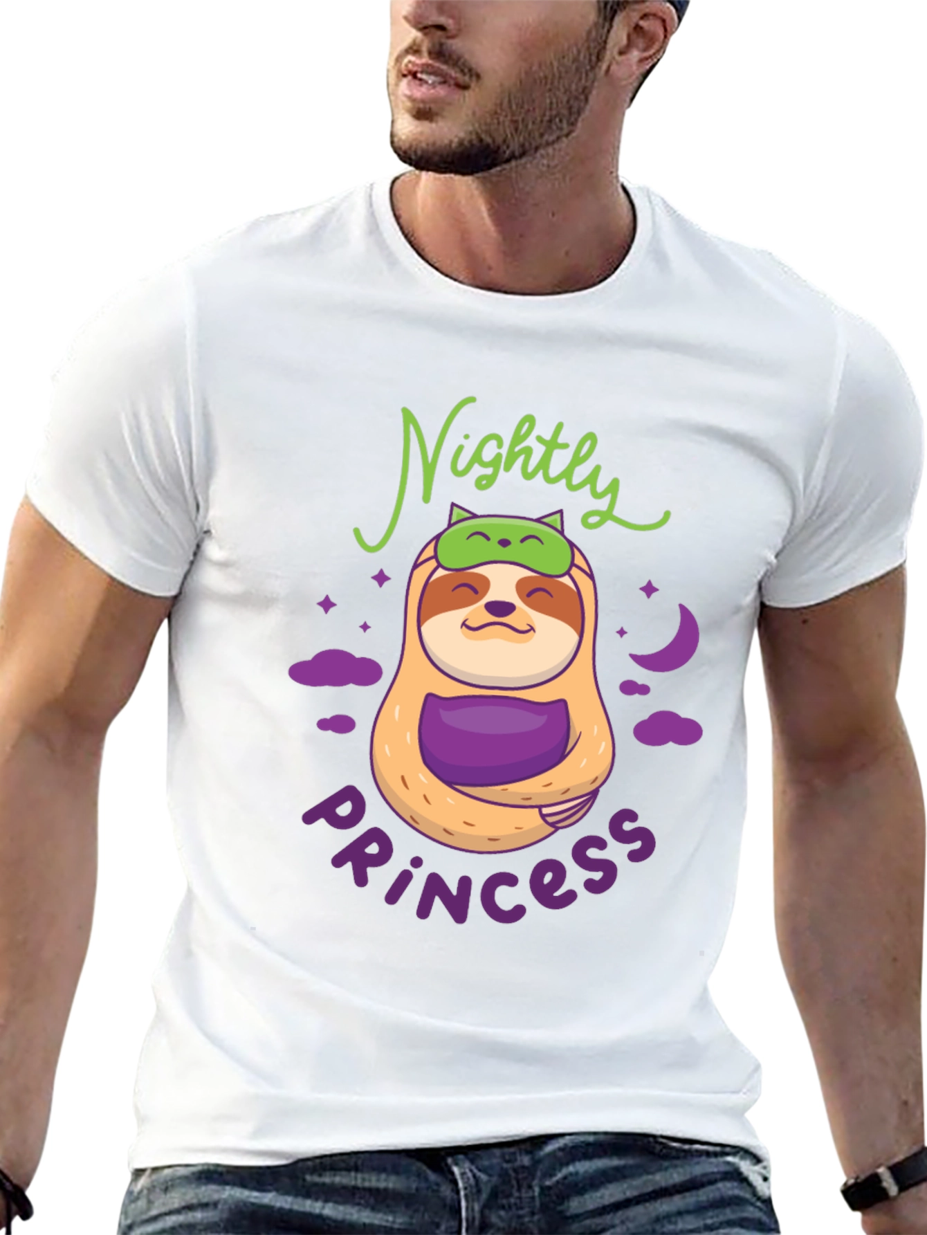 Nightly Princess Sloth Graphic T-Shirt