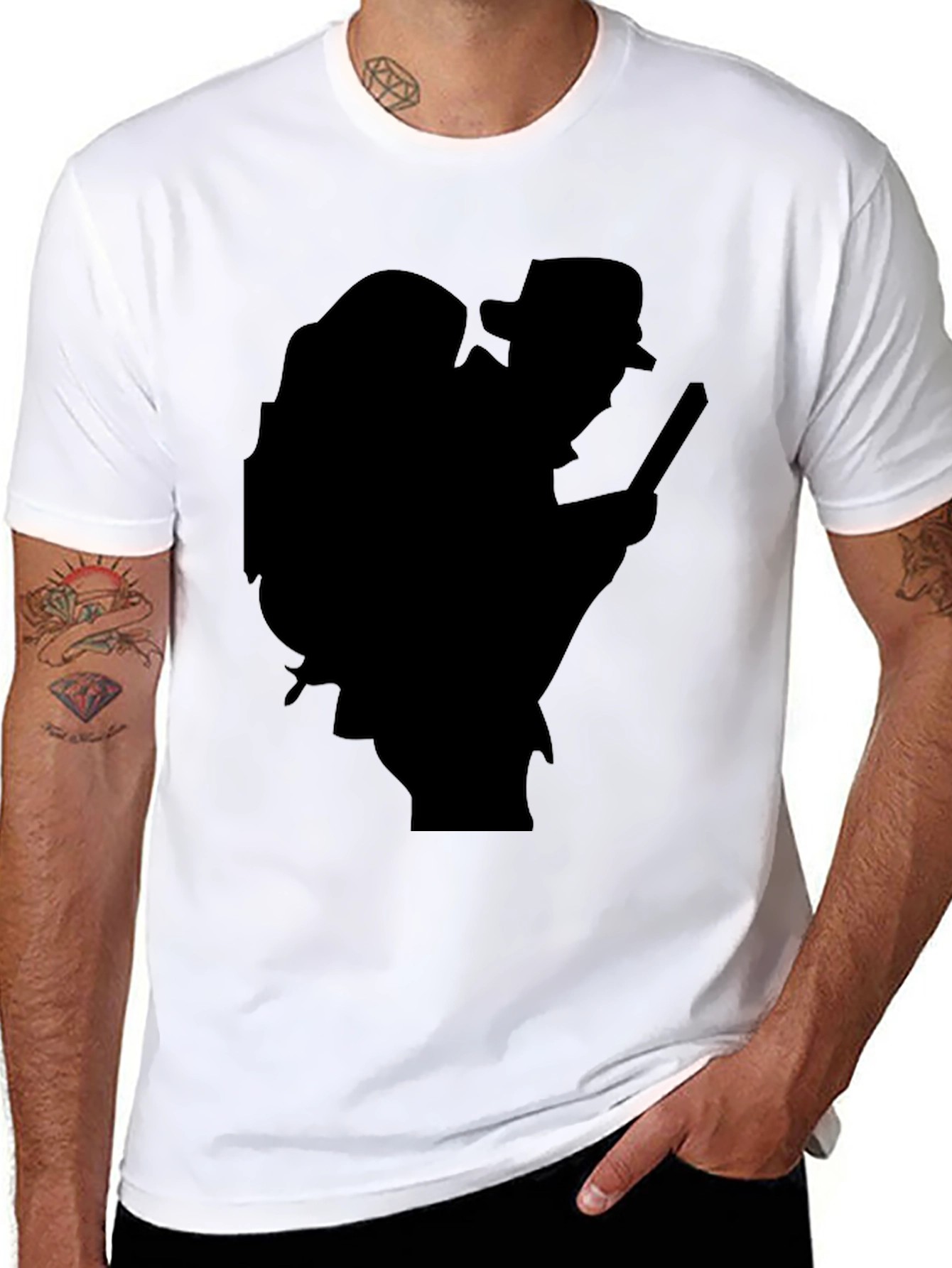 Black Hiker Silhouette T-Shirt
