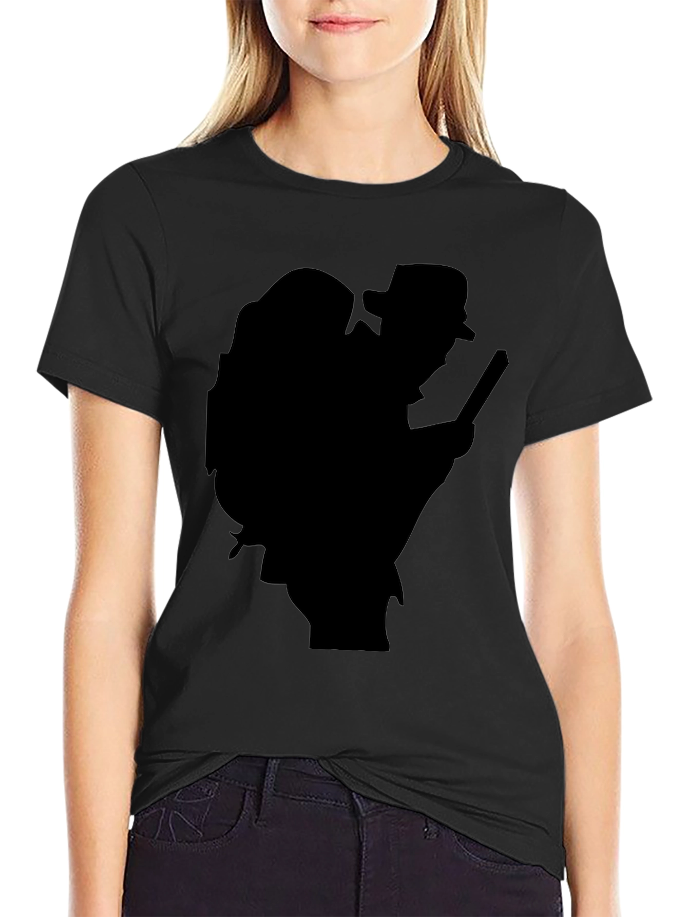 Black Hiker Silhouette T-Shirt