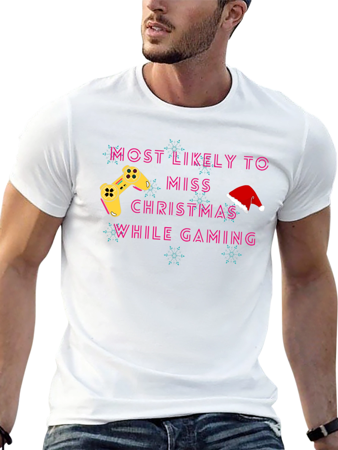 Gamer Christmas T-Shirt - Miss Christmas While Gaming