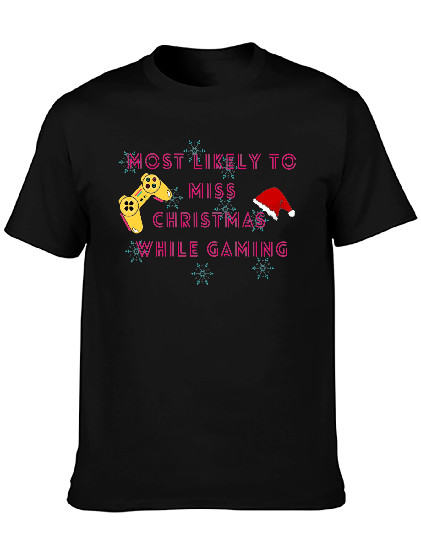Gamer Christmas T-Shirt - Miss Christmas While Gaming