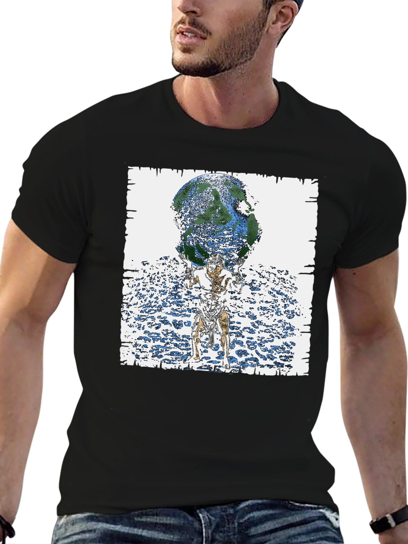 Atlas Earth Graphic Tee - Black T-Shirt