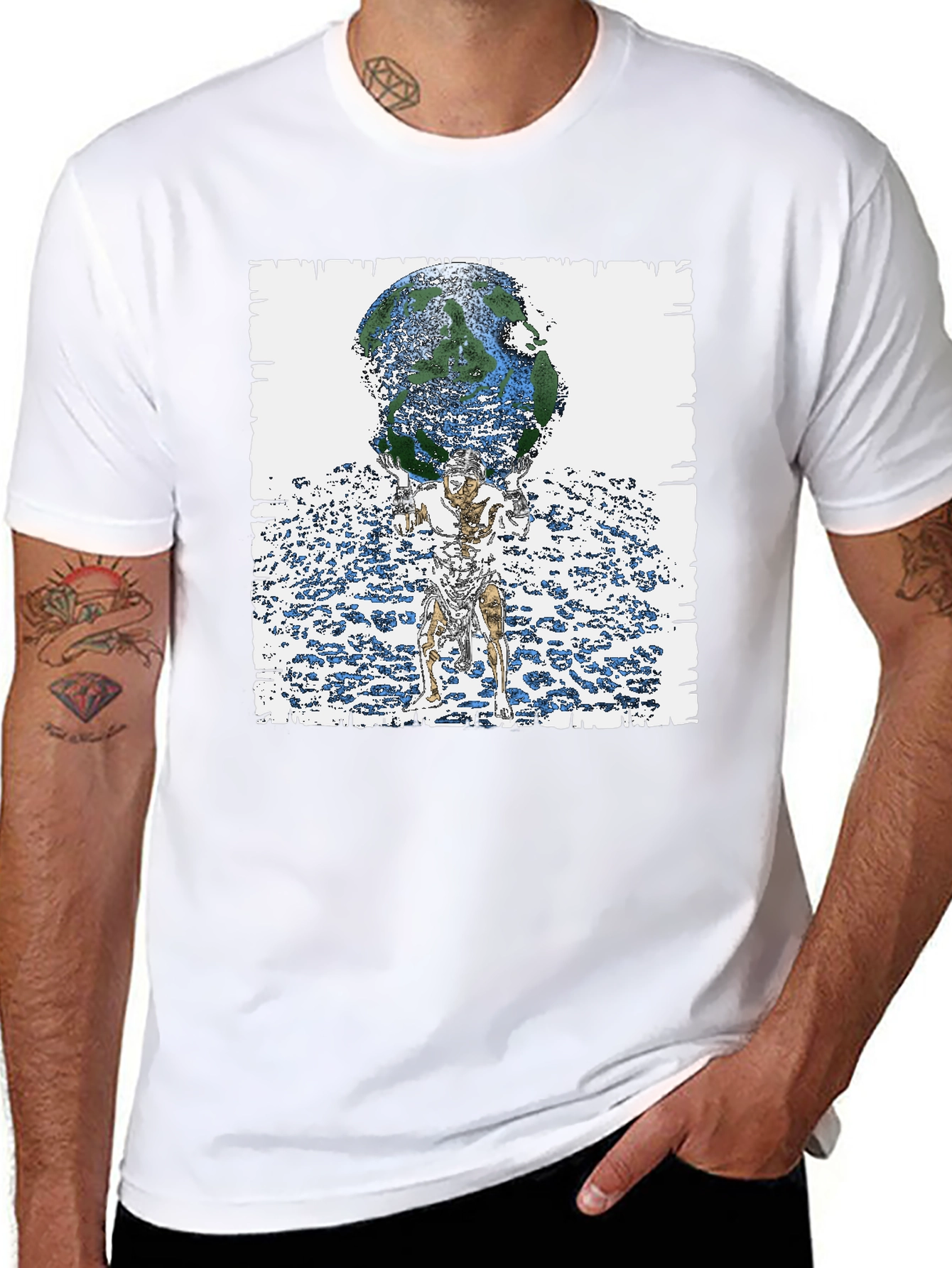 Atlas Earth Graphic Tee - Black T-Shirt