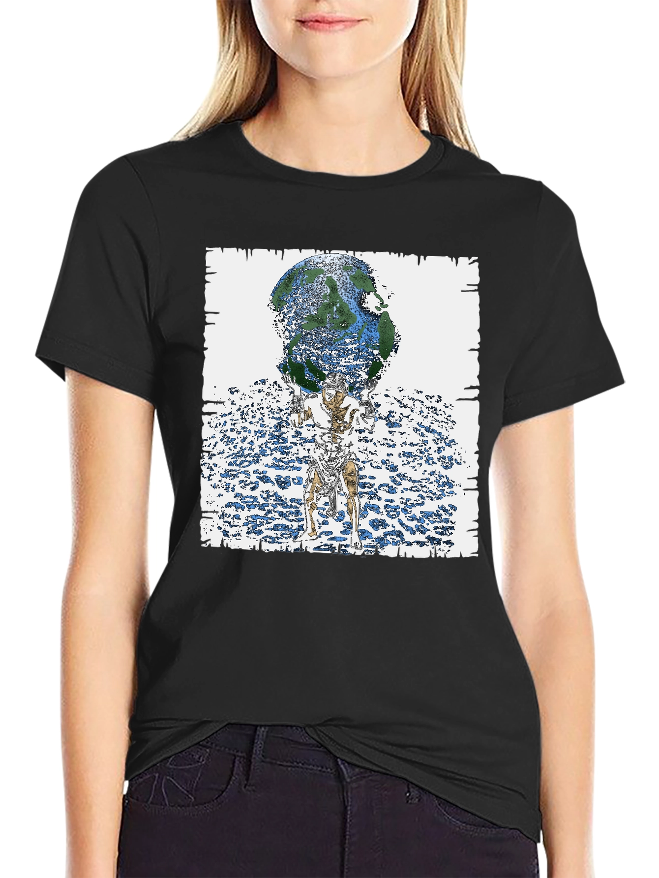 Atlas Earth Graphic Tee - Black T-Shirt