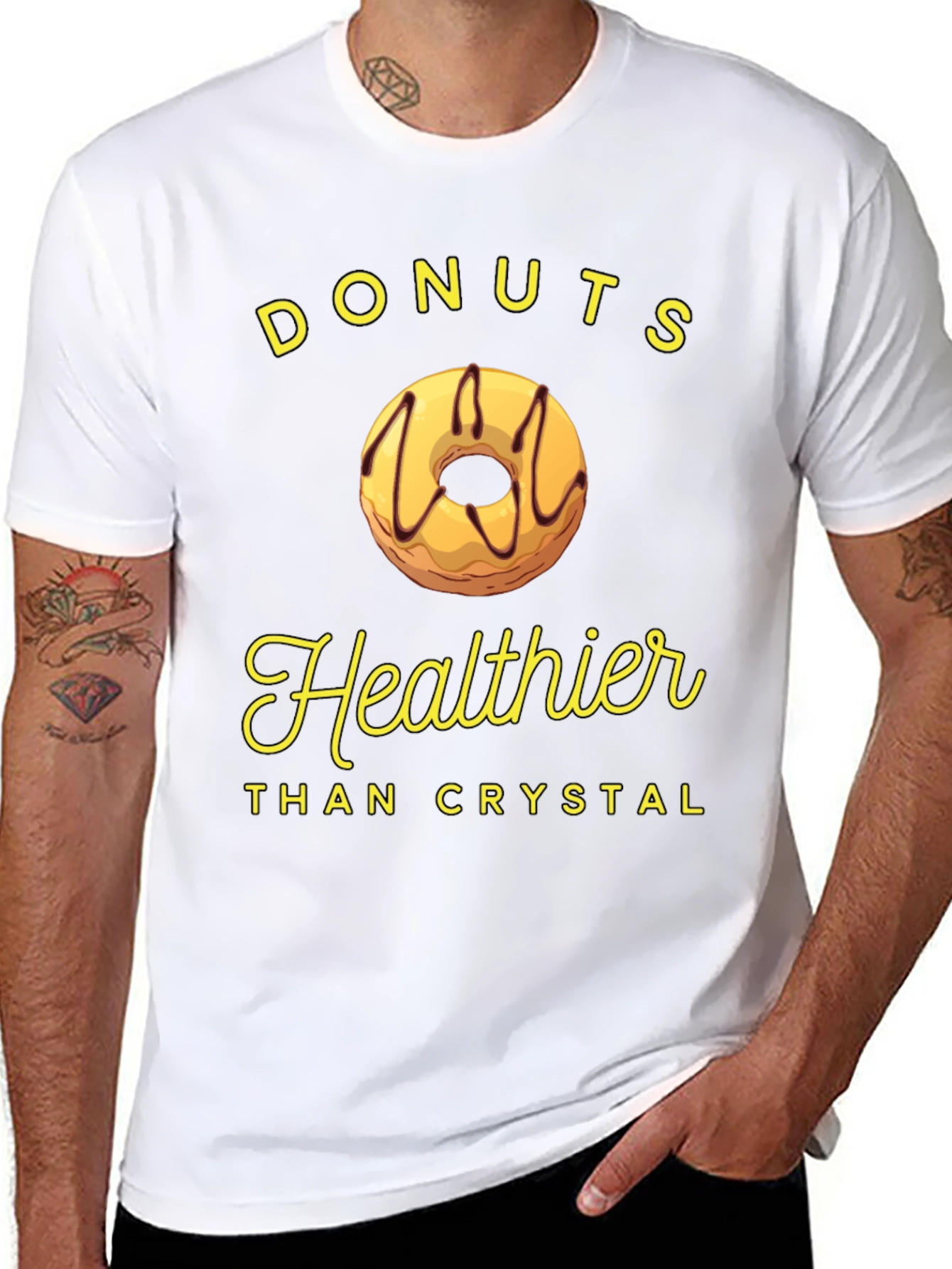 Donuts Healthier Than Crystal Funny T-Shirt