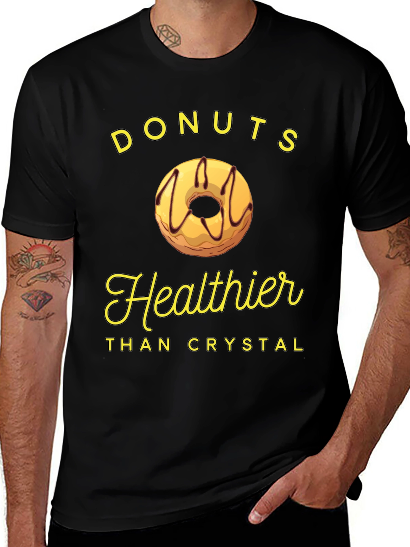 Donuts Healthier Than Crystal Funny T-Shirt