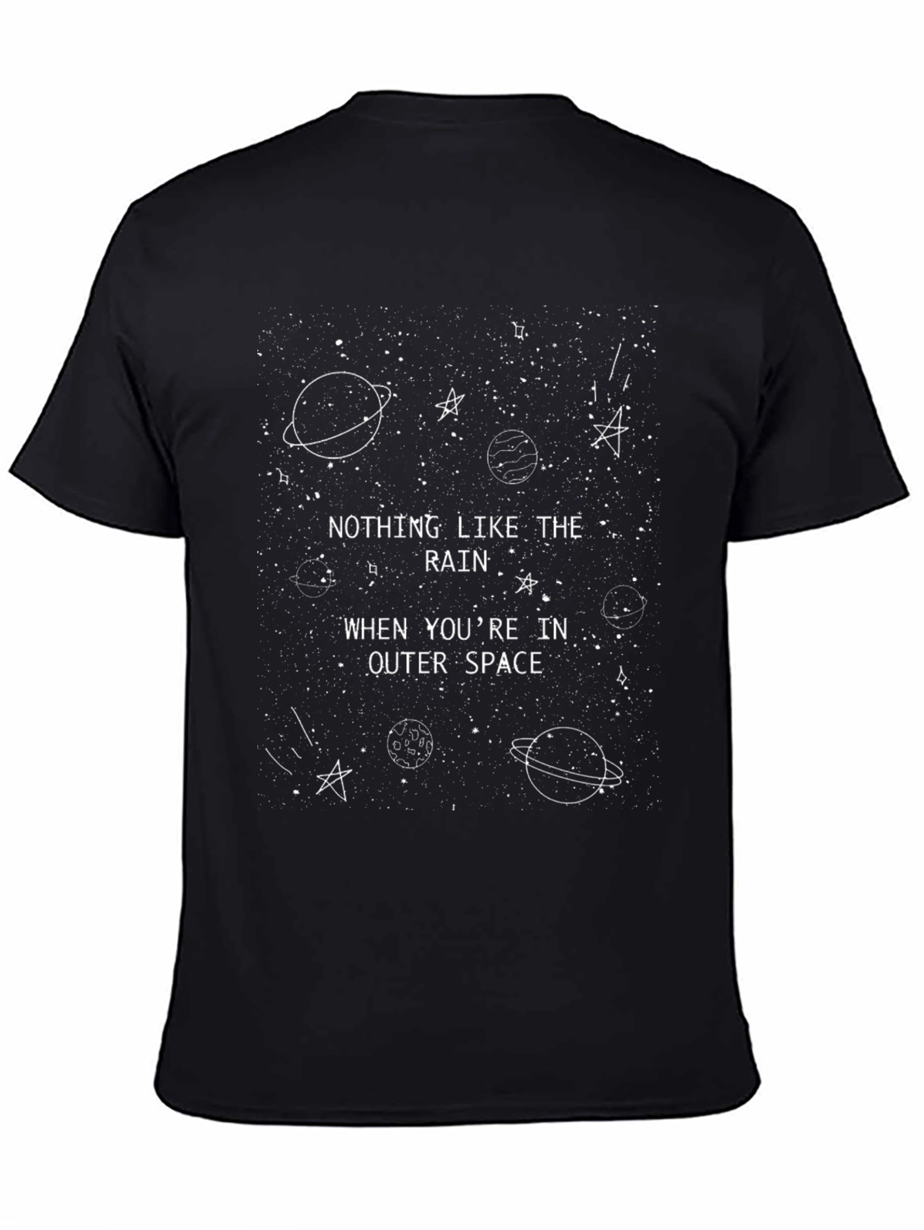 Outer Space Graphic T-Shirt - Black