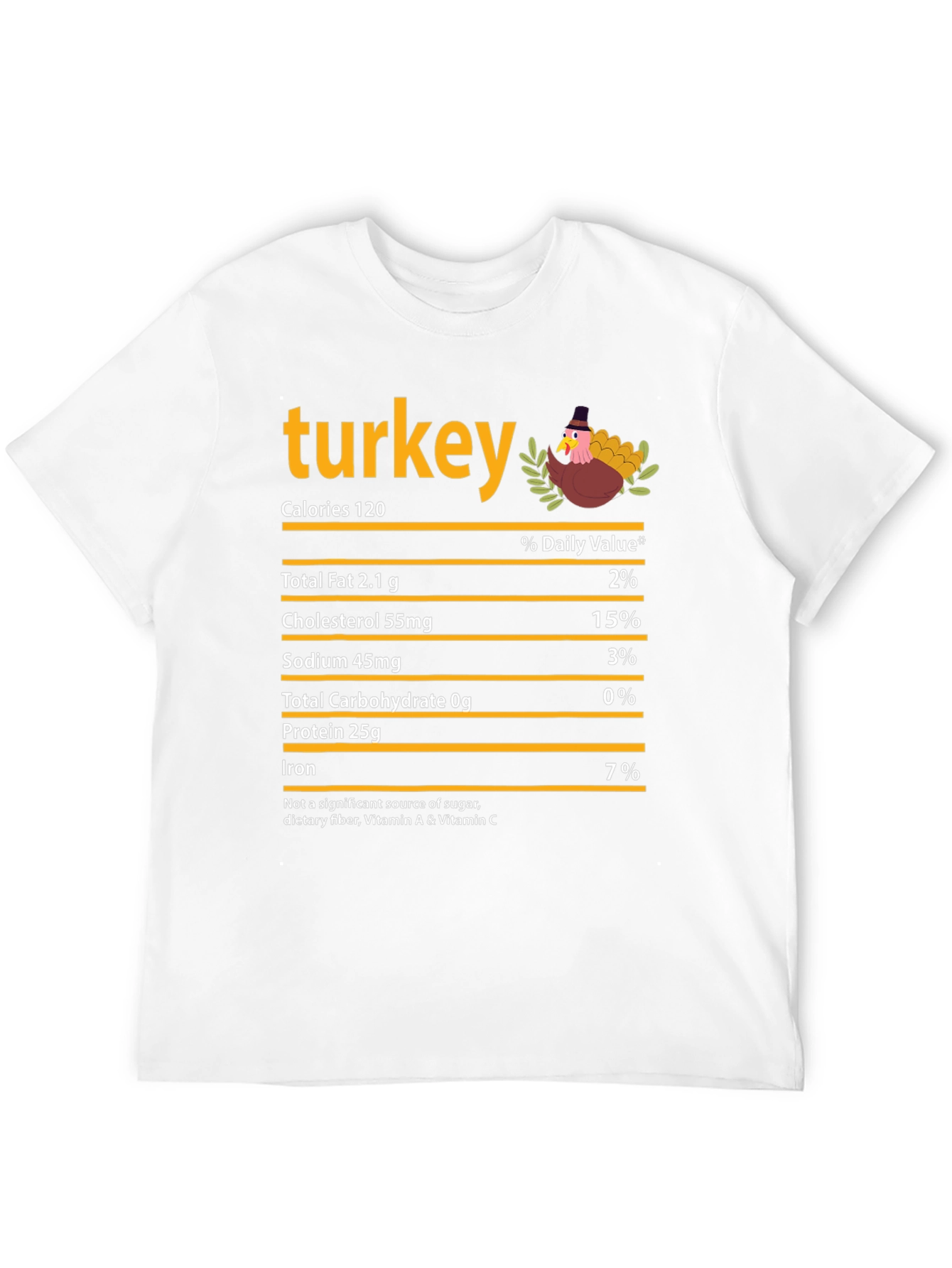 Turkey Nutrition Facts Graphic T-Shirt