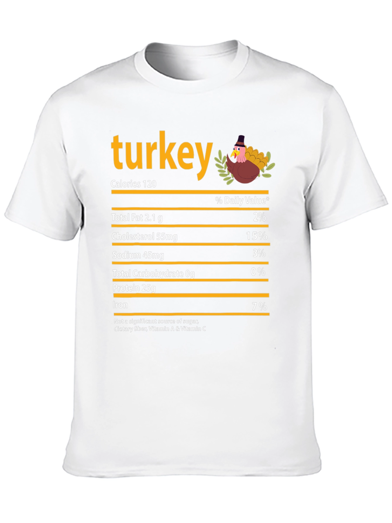 Turkey Nutrition Facts Graphic T-Shirt