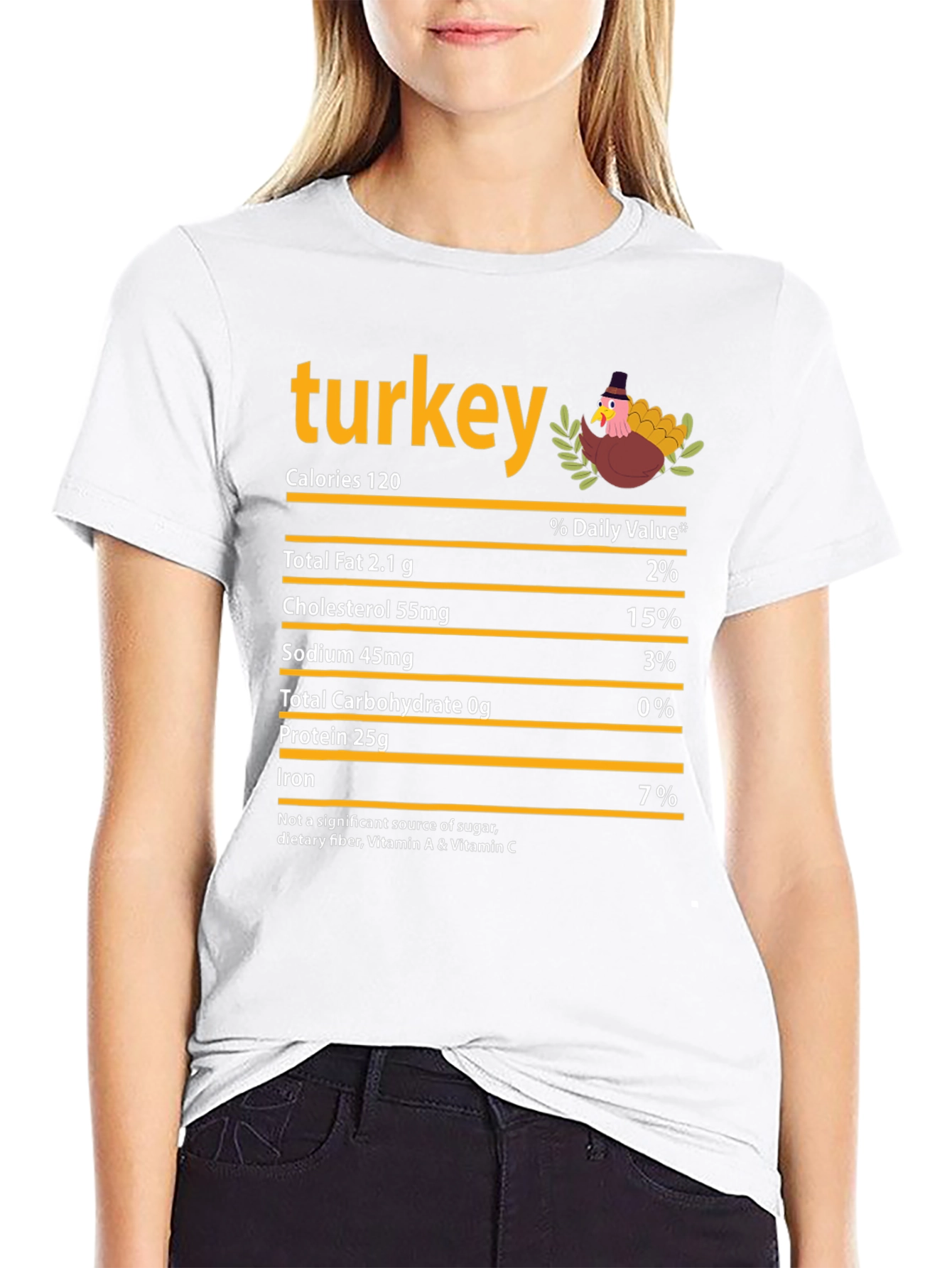 Turkey Nutrition Facts Graphic T-Shirt