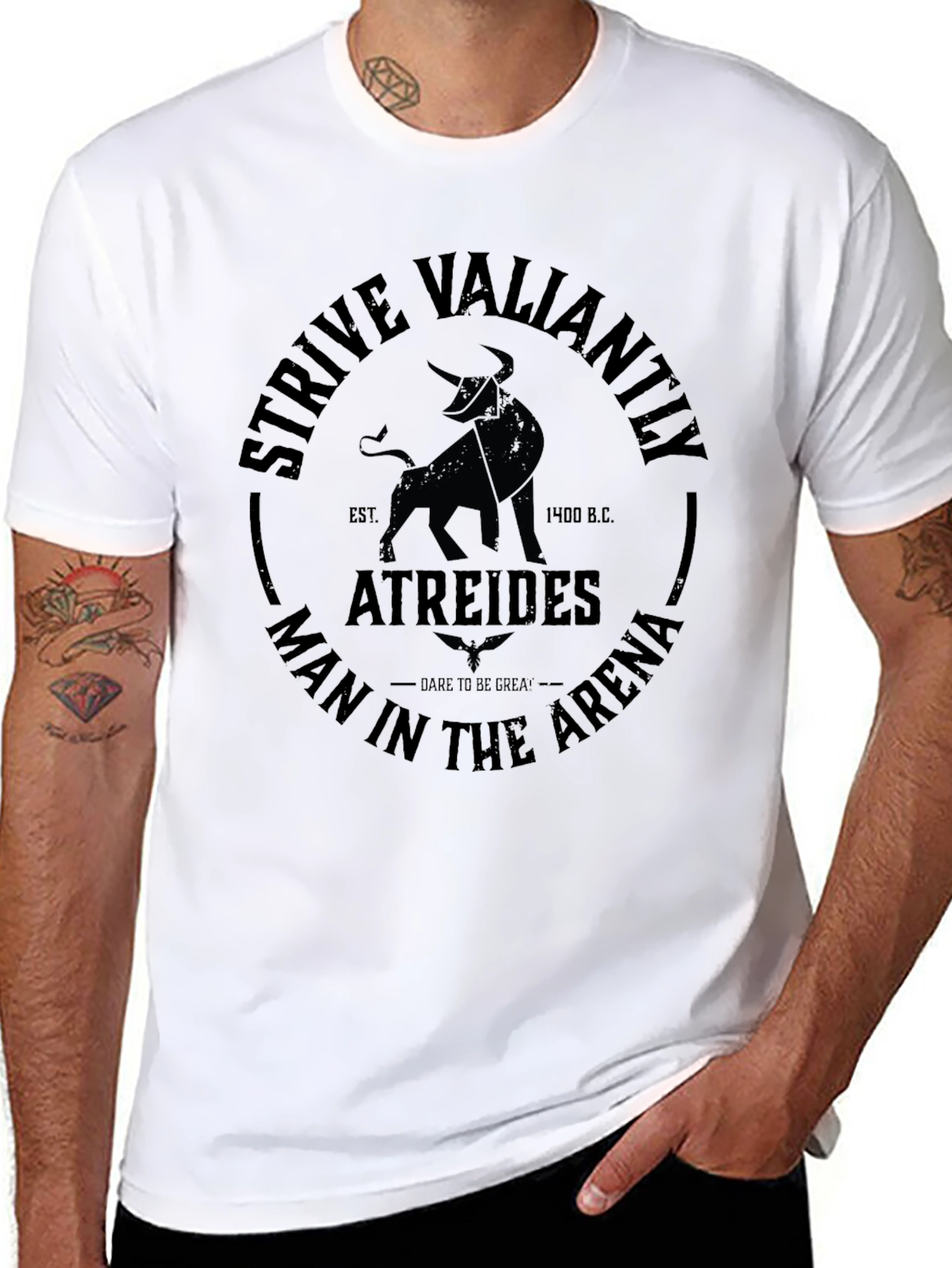 Atreides Strive Valiantly T-Shirt - Man in the Arena