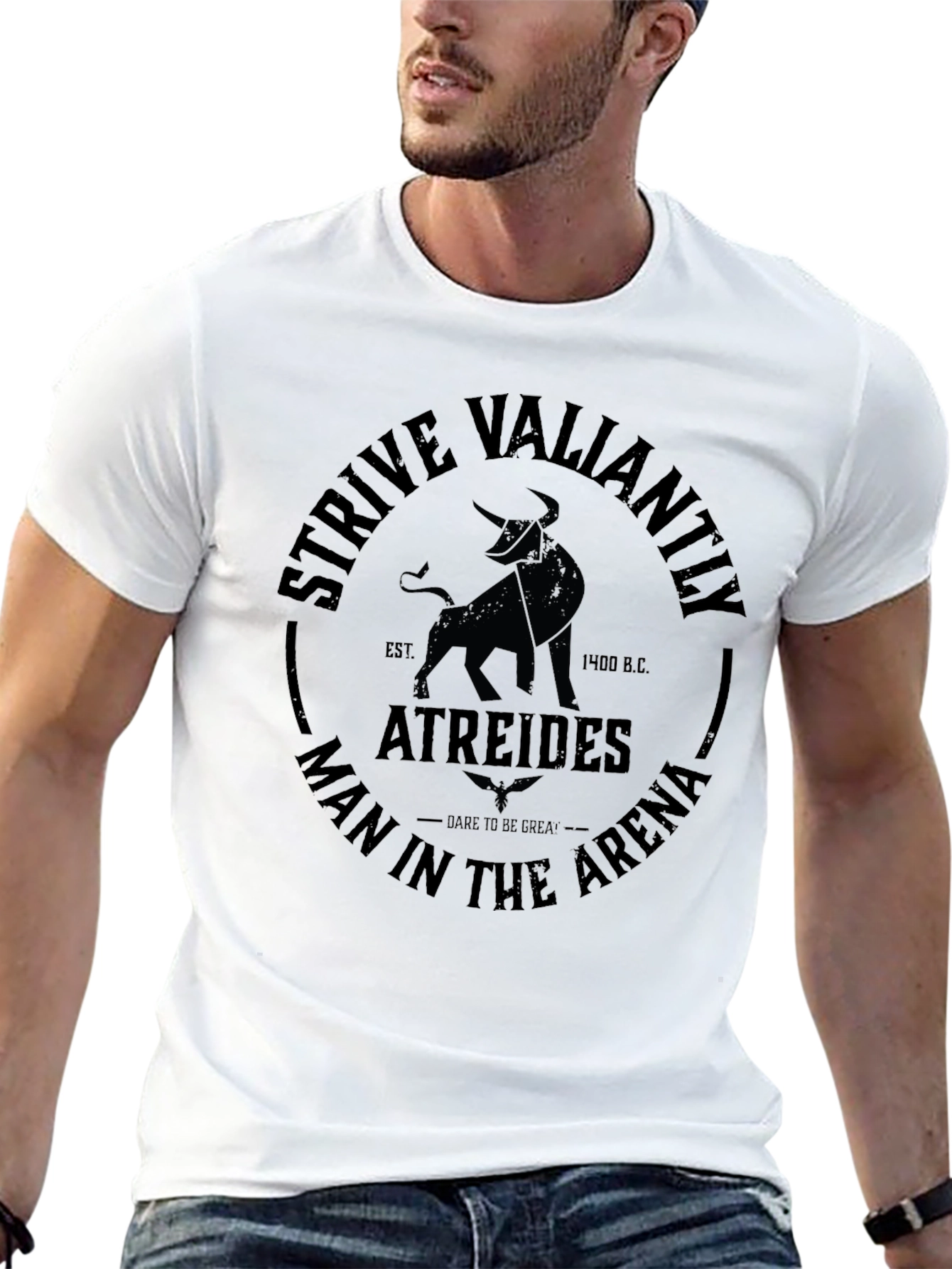 Atreides Strive Valiantly T-Shirt - Man in the Arena