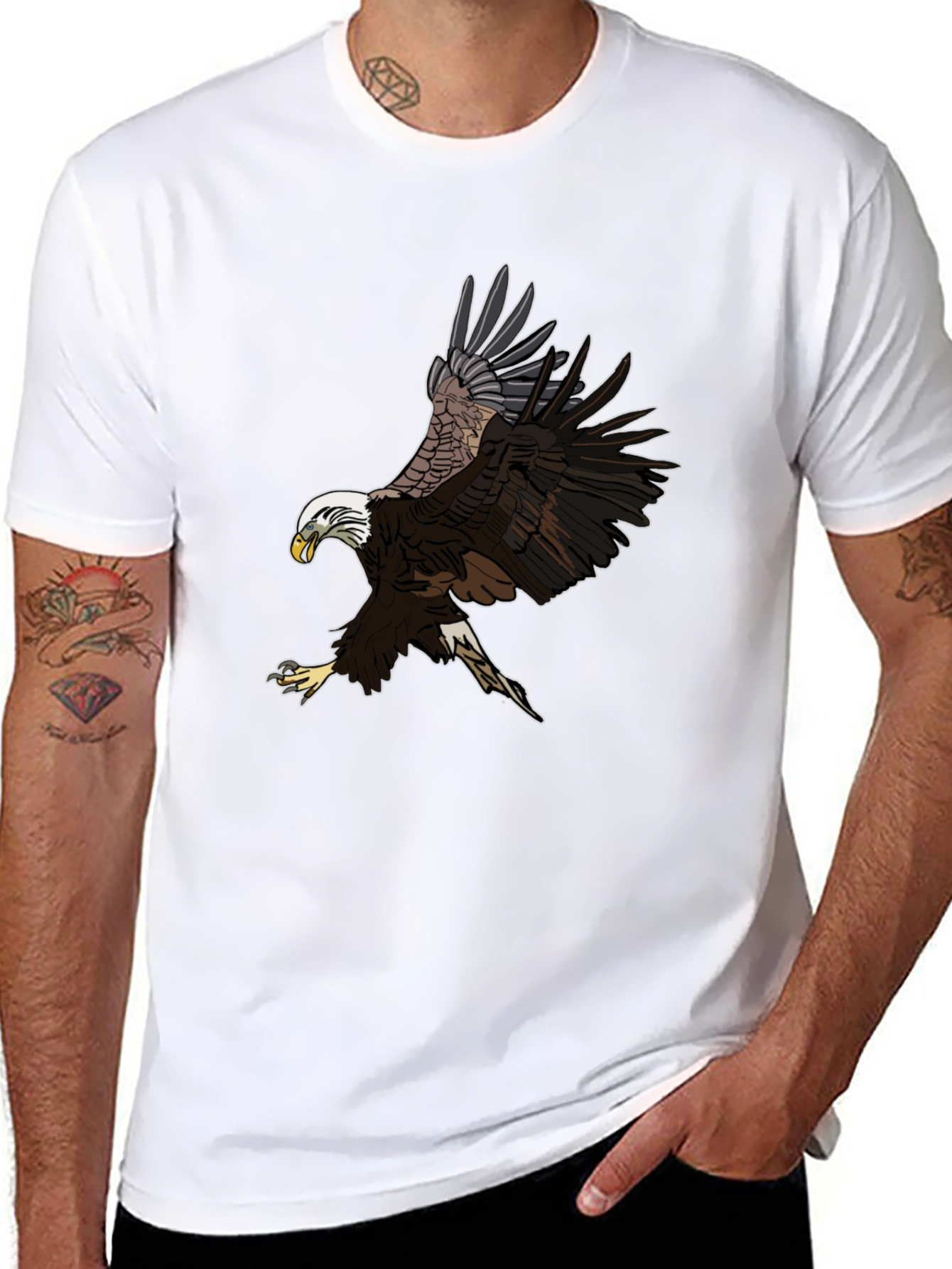 Bald Eagle Graphic Black T-Shirt