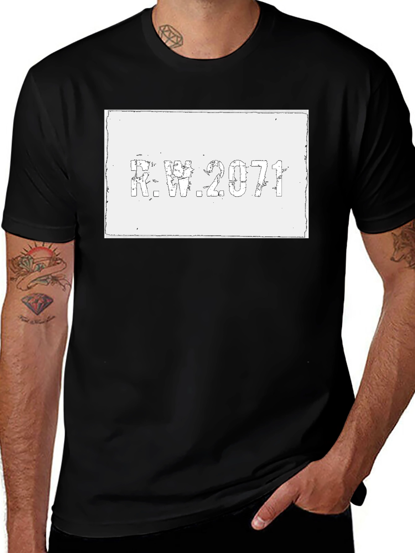 R.W. 2071 Graphic Tee - Distressed Print