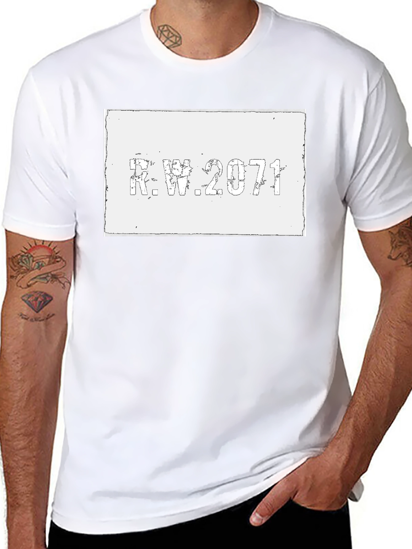 R.W. 2071 Graphic Tee - Distressed Print