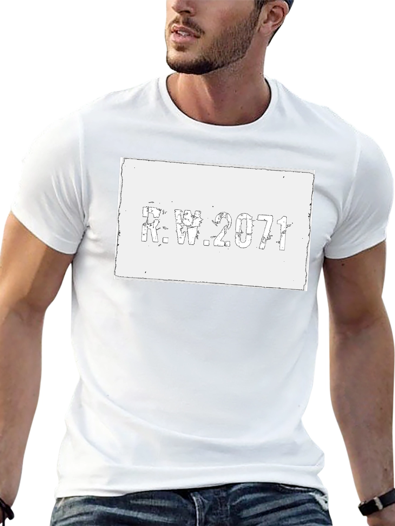 R.W. 2071 Graphic Tee - Distressed Print