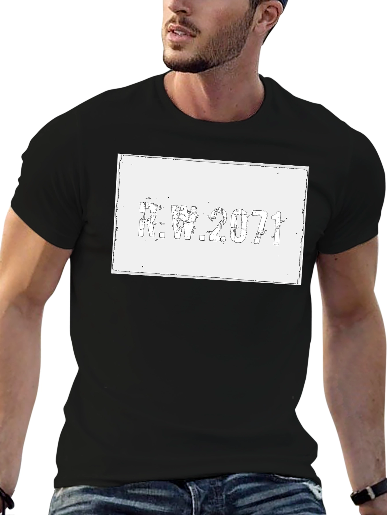 R.W. 2071 Graphic Tee - Distressed Print