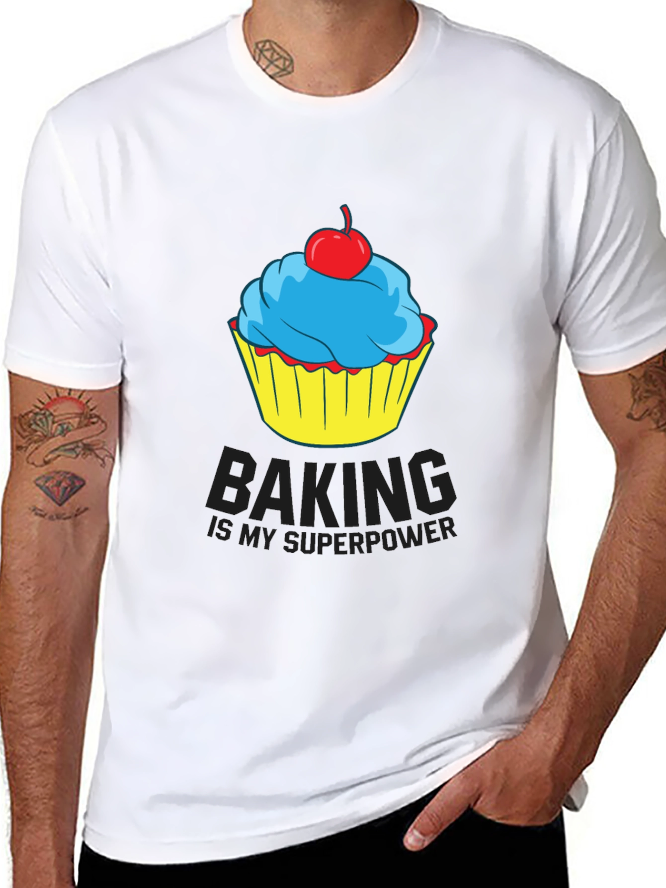 Baking is My Superpower Cupcake T-Shirt