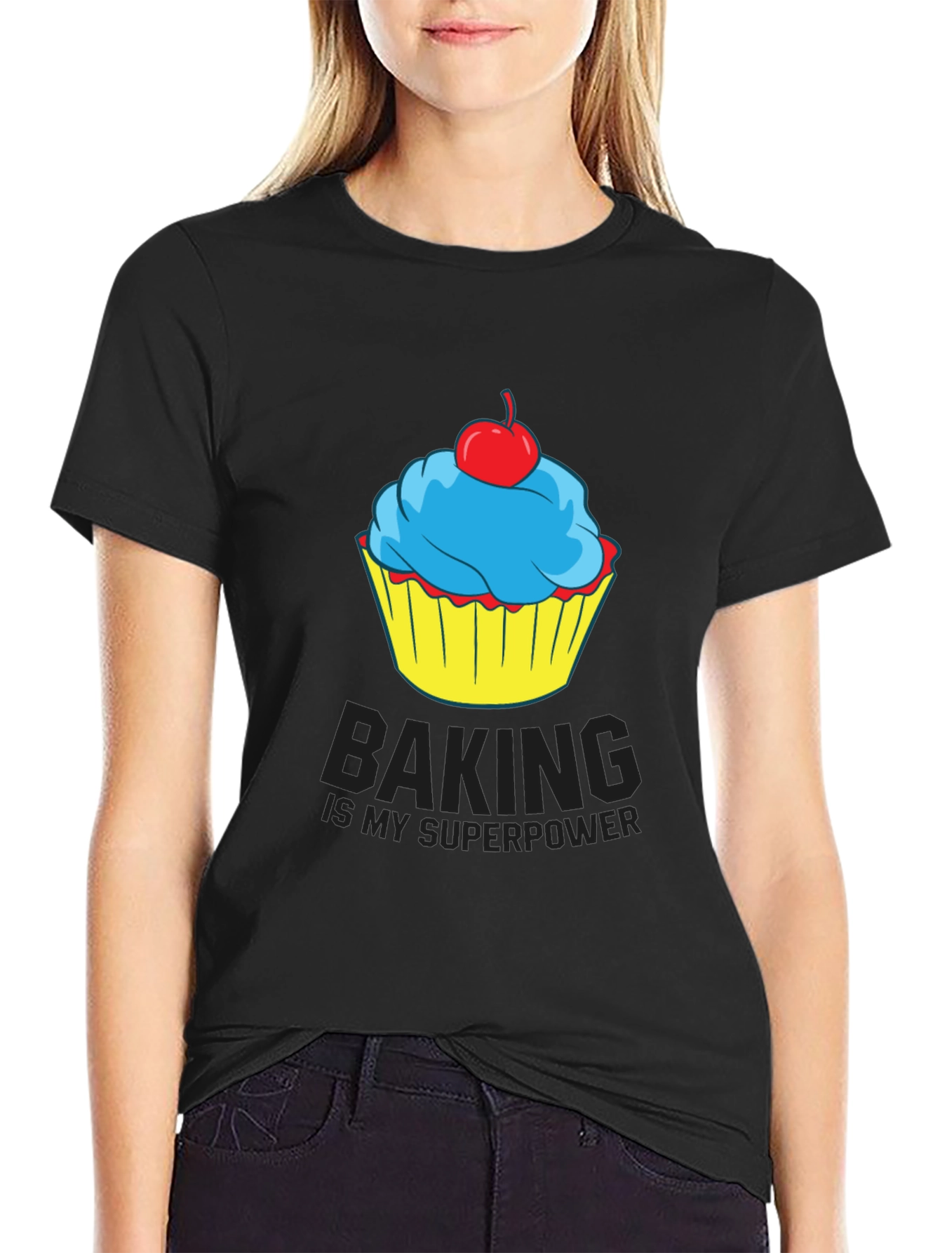 Baking is My Superpower Cupcake T-Shirt