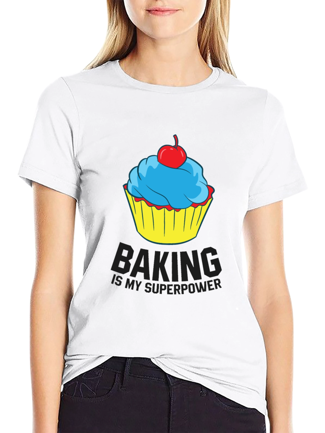 Baking is My Superpower Cupcake T-Shirt