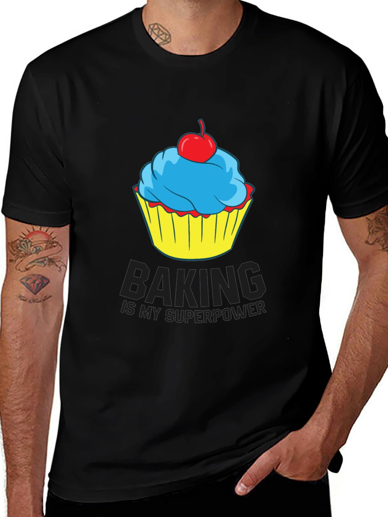 Baking is My Superpower Cupcake T-Shirt