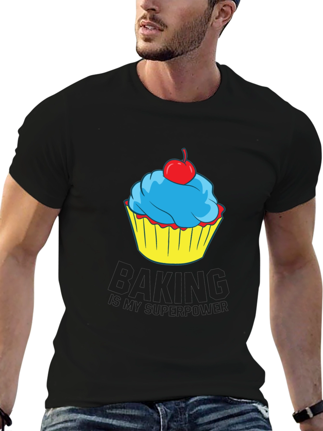 Baking is My Superpower Cupcake T-Shirt