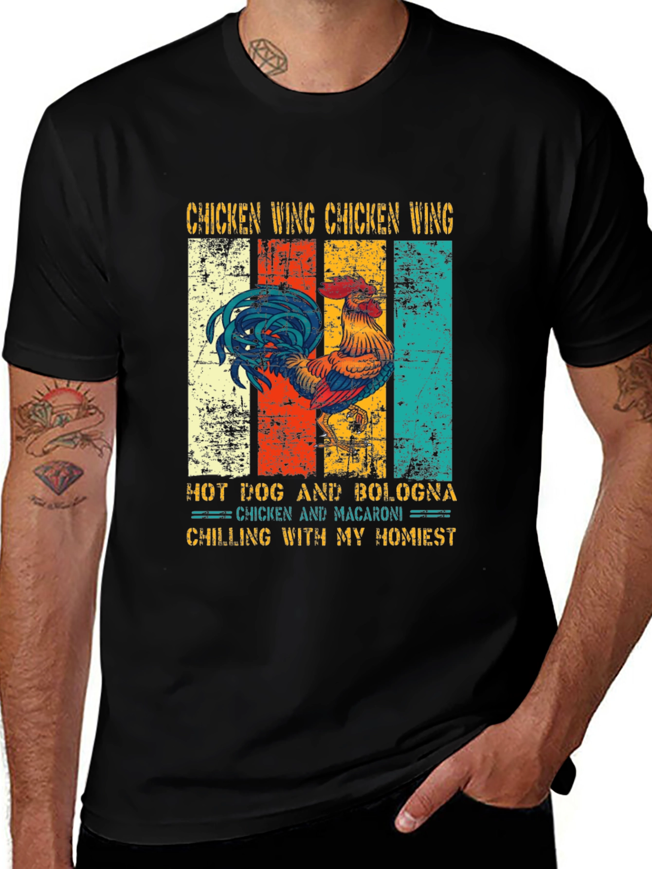 Chicken Wing Retro T-Shirt