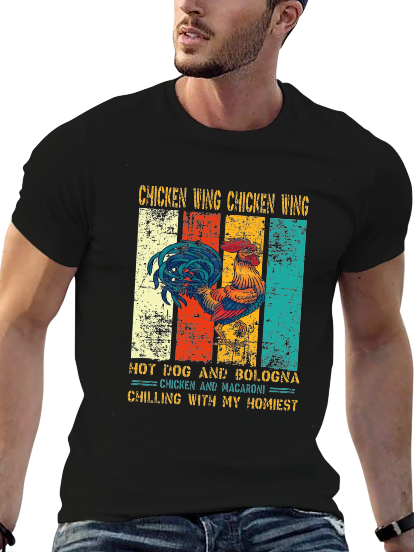 Chicken Wing Retro T-Shirt