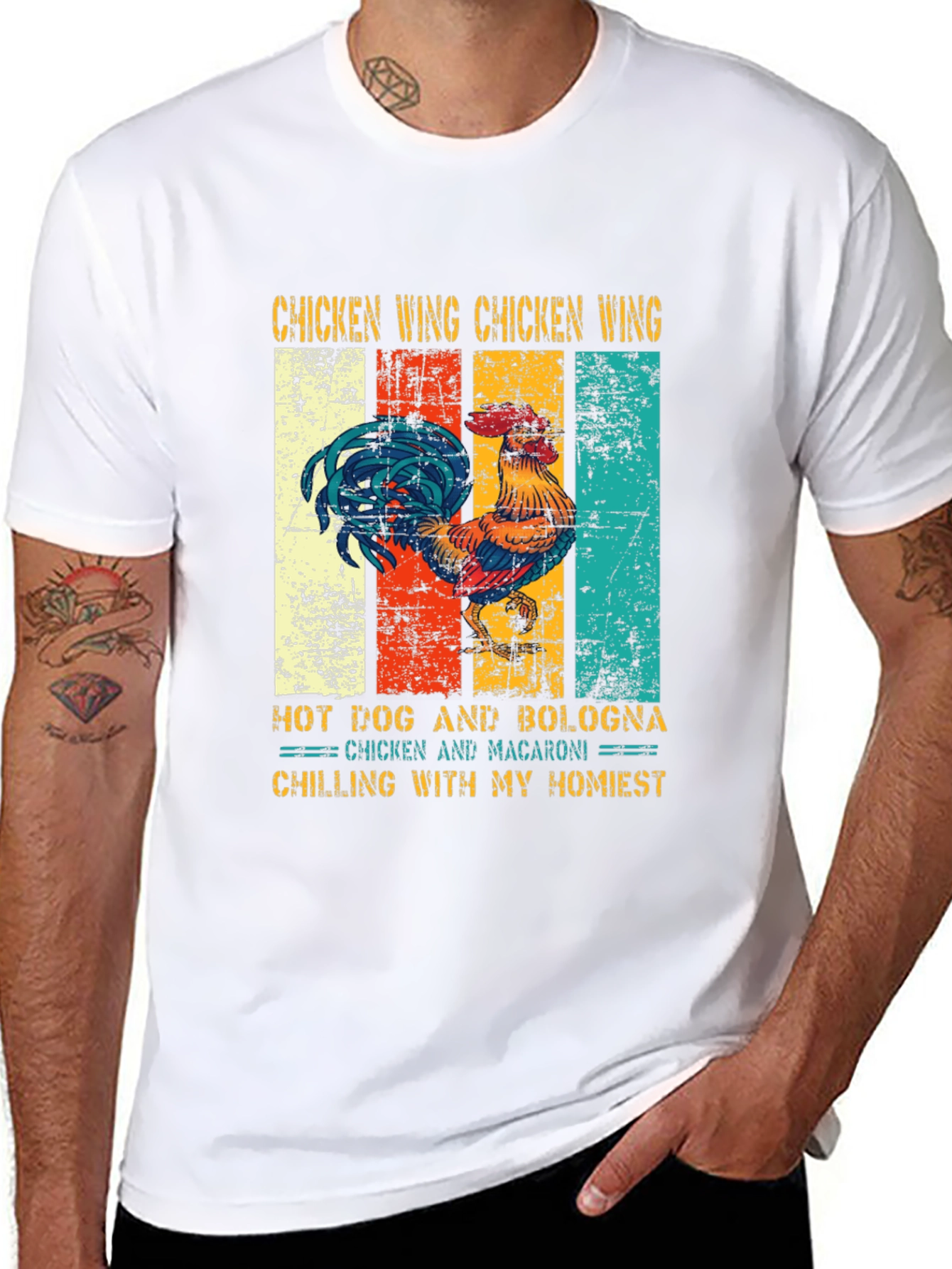 Chicken Wing Retro T-Shirt