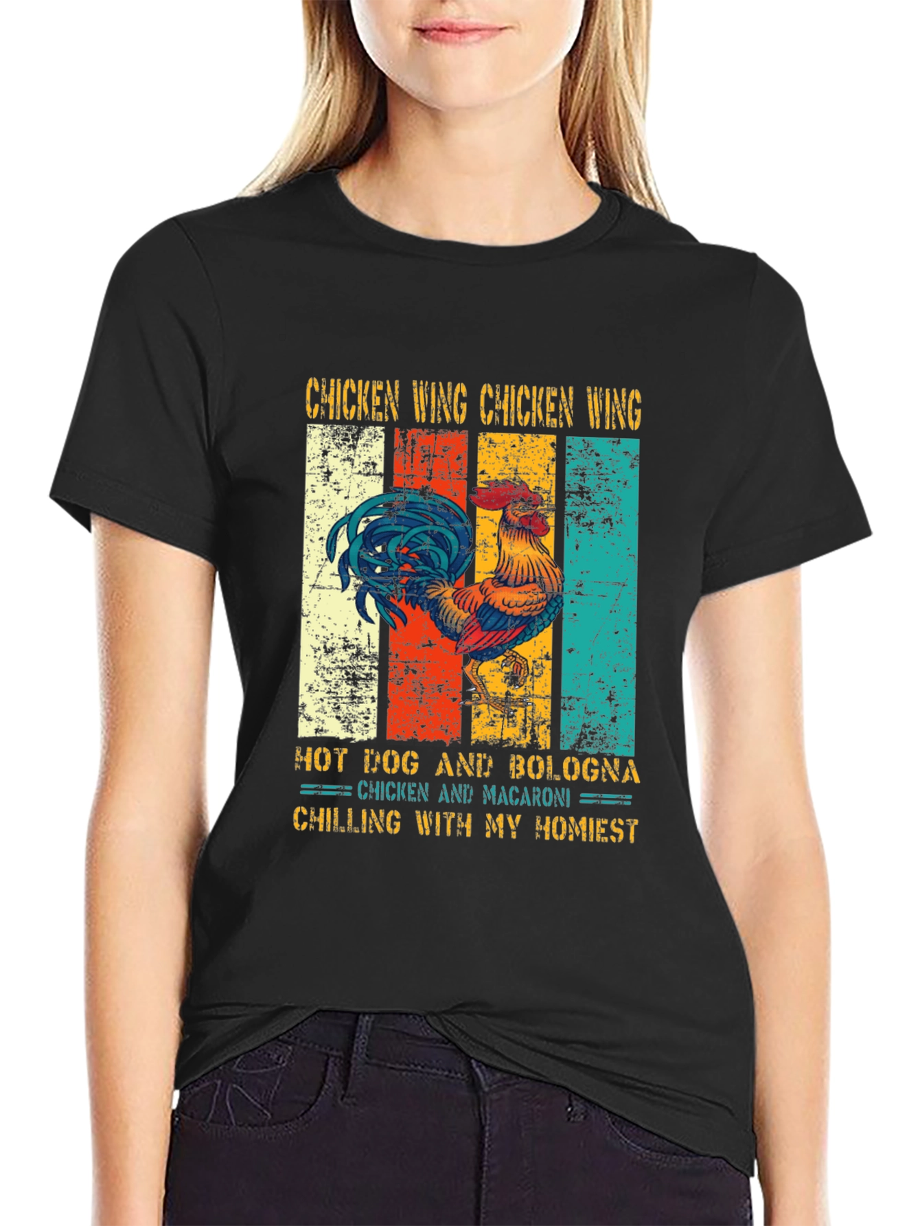 Chicken Wing Retro T-Shirt