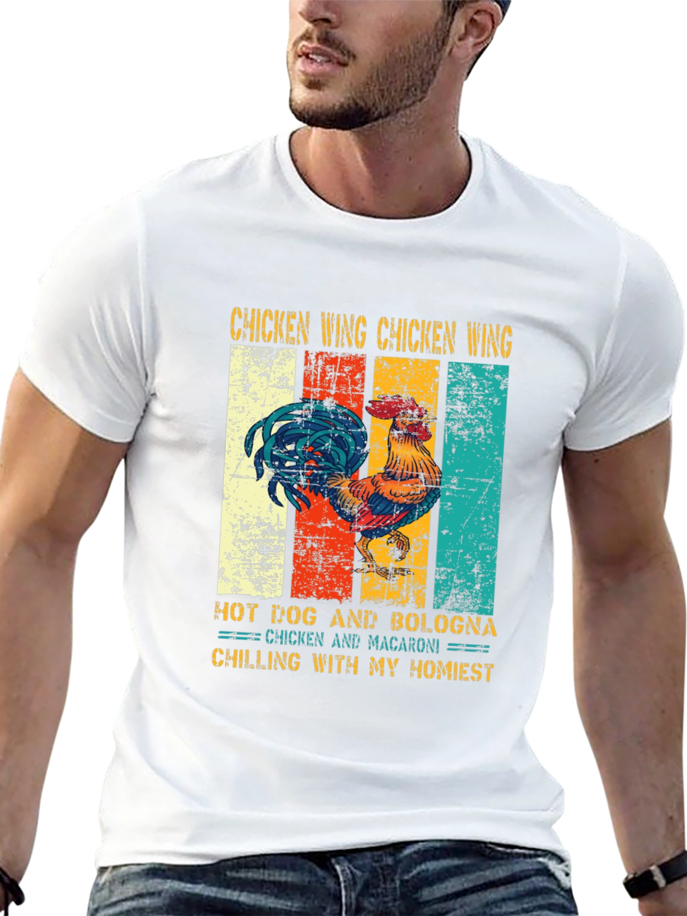Chicken Wing Retro T-Shirt