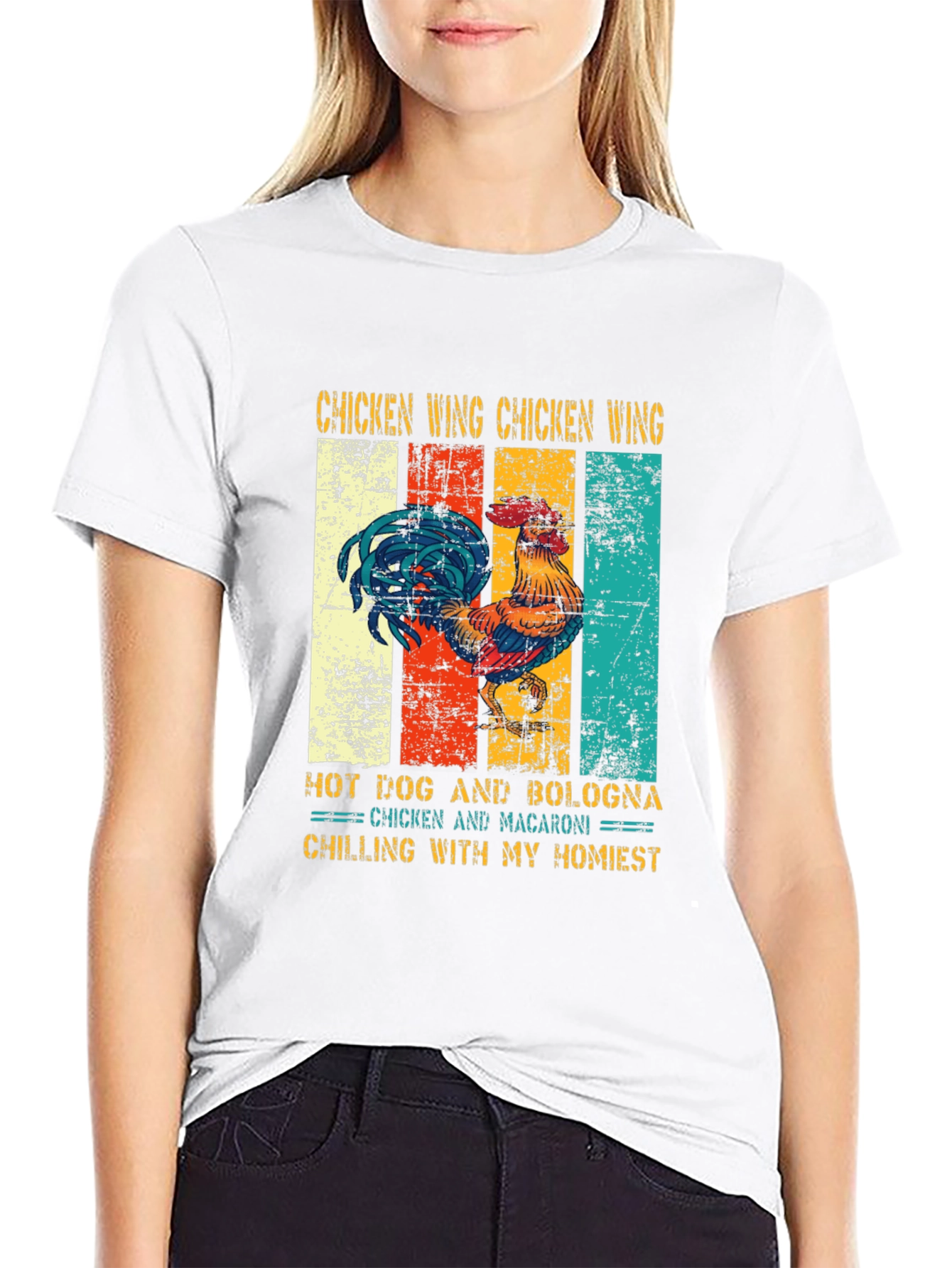 Chicken Wing Retro T-Shirt