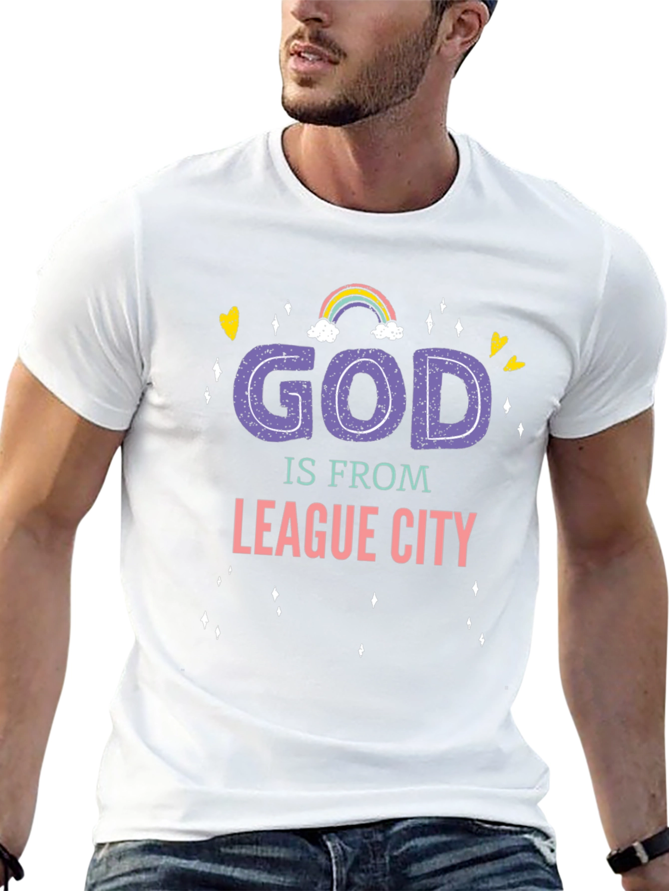 God Is From League City T-Shirt