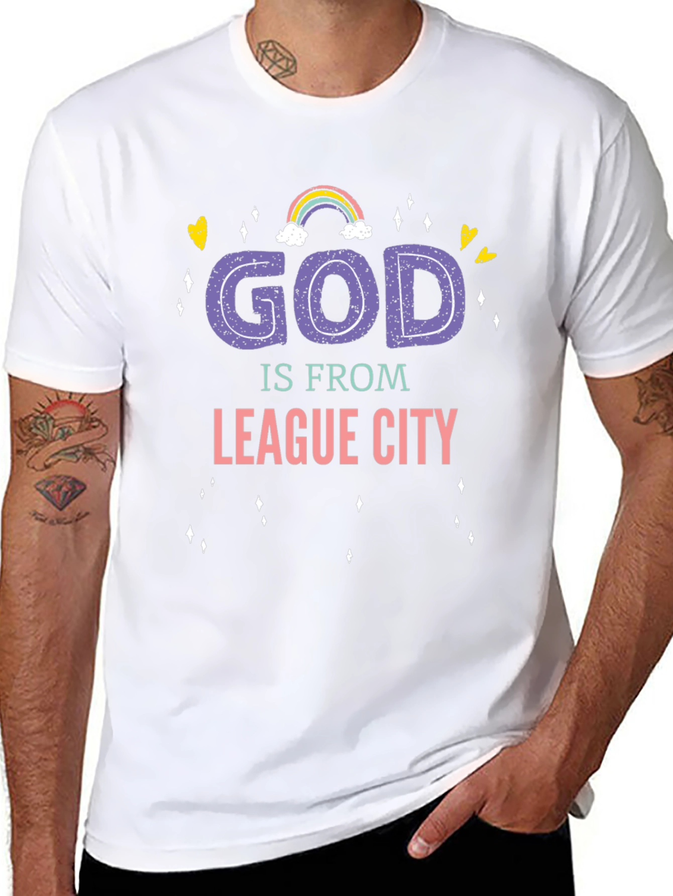God Is From League City T-Shirt