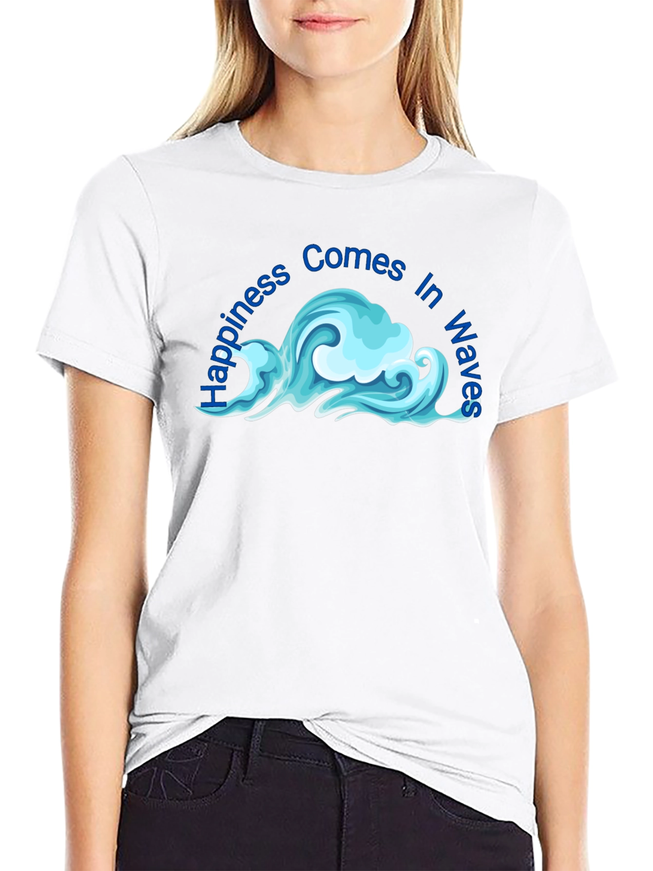 Happiness Wave Graphic T-Shirt
