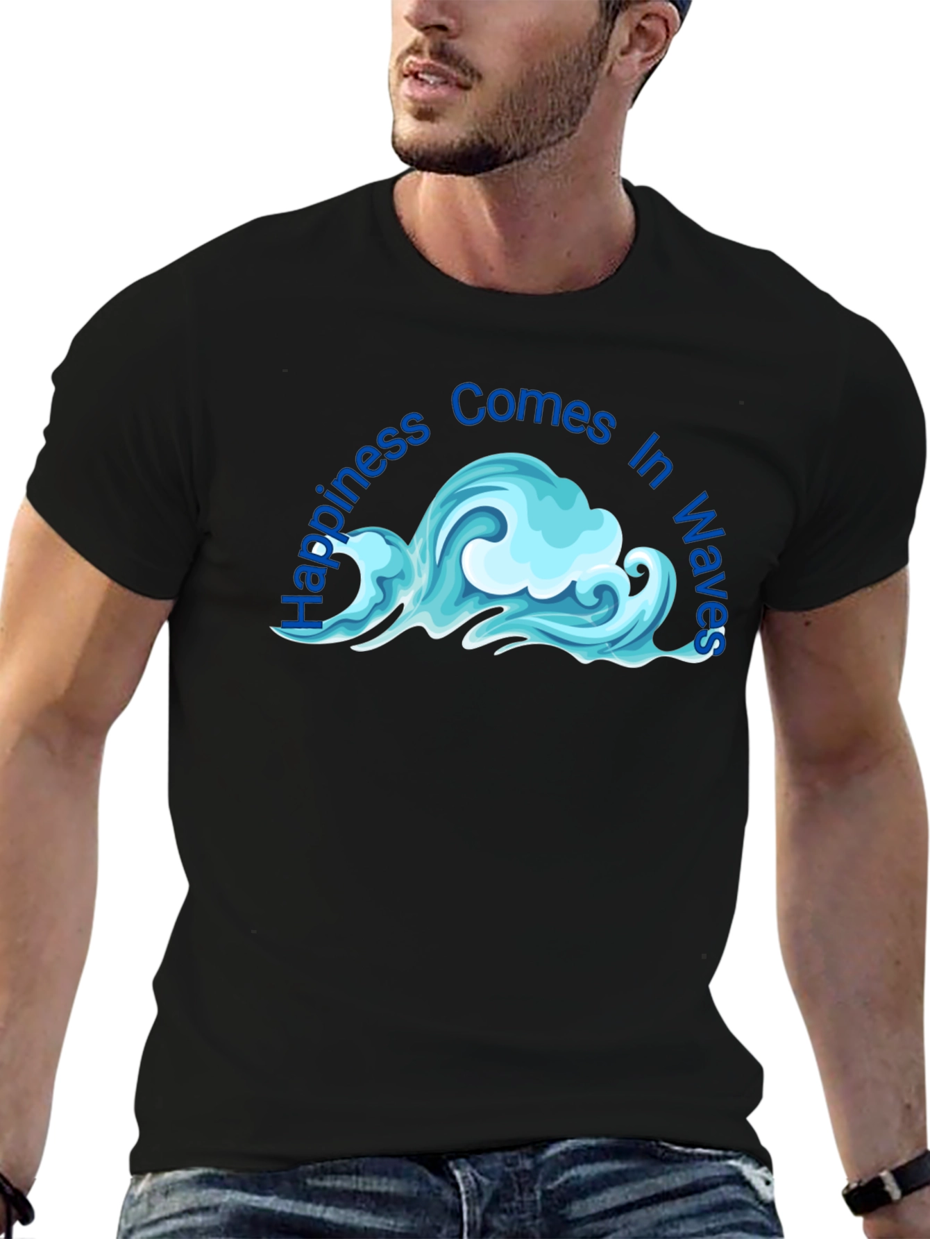 Happiness Wave Graphic T-Shirt