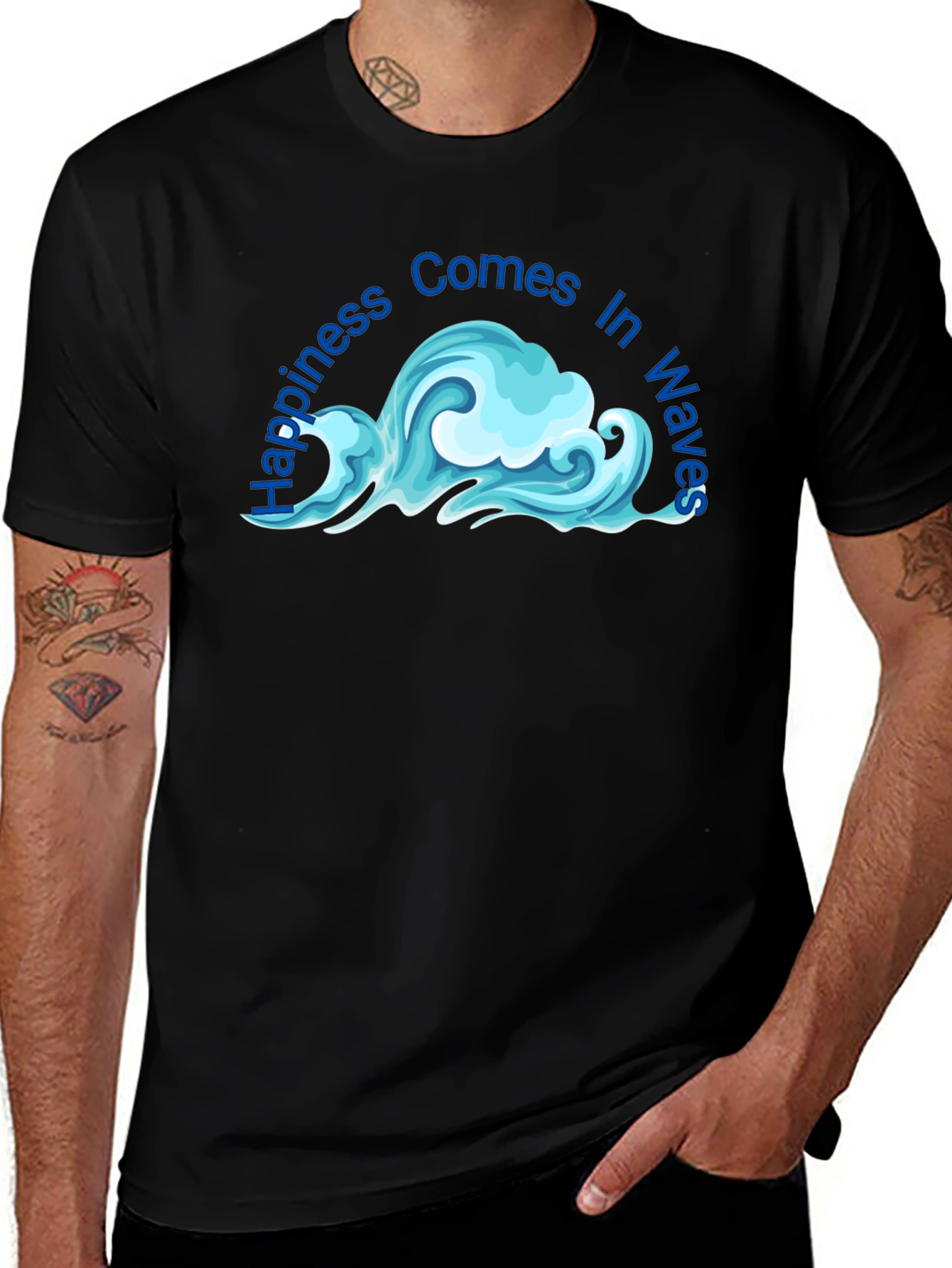 Happiness Wave Graphic T-Shirt