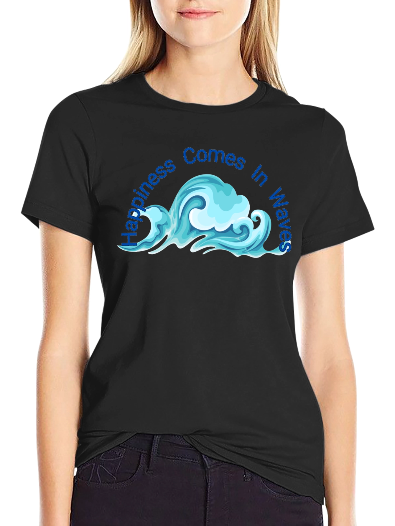 Happiness Wave Graphic T-Shirt