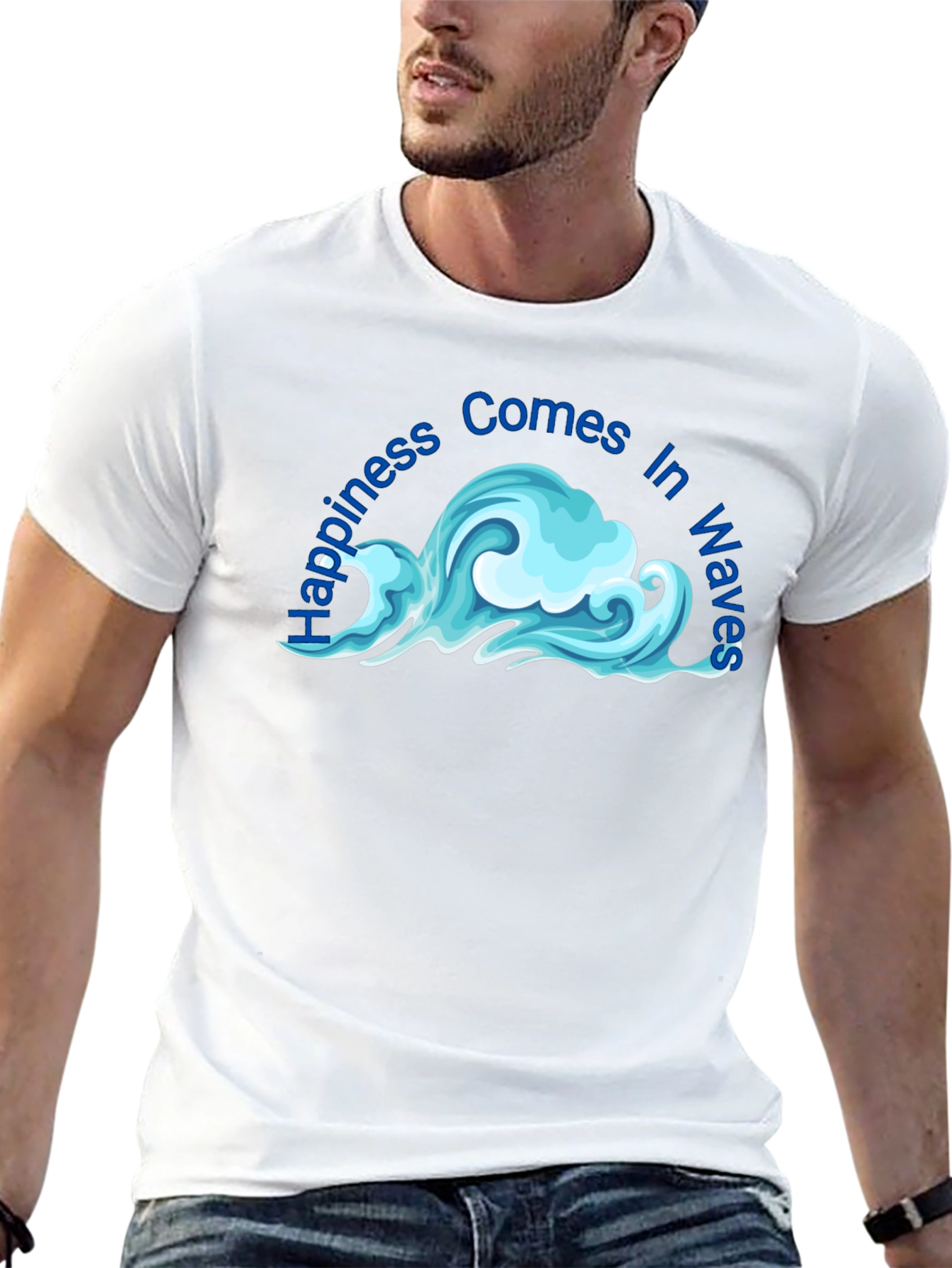 Happiness Wave Graphic T-Shirt