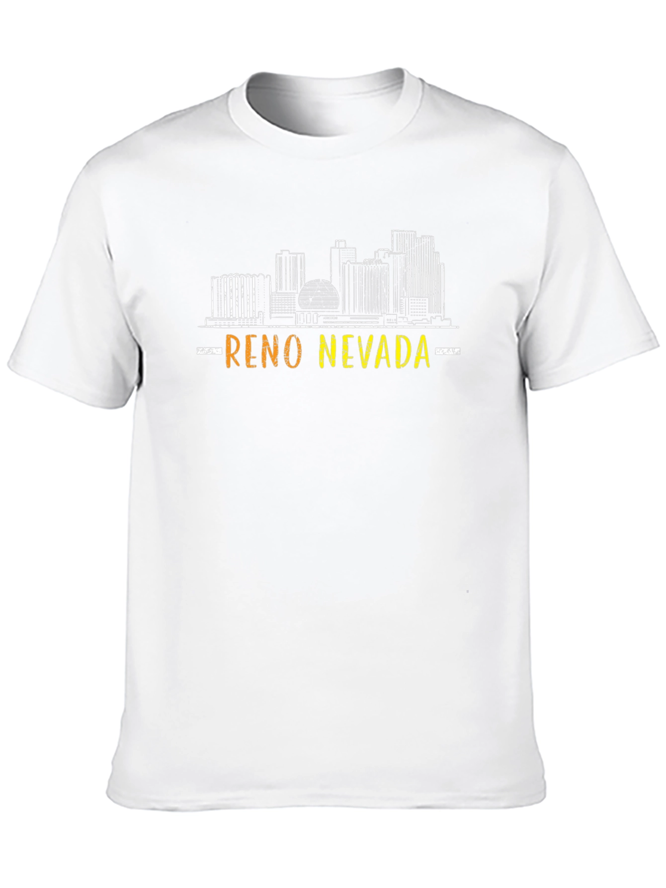 Reno Nevada Skyline Graphic T-Shirt - Black