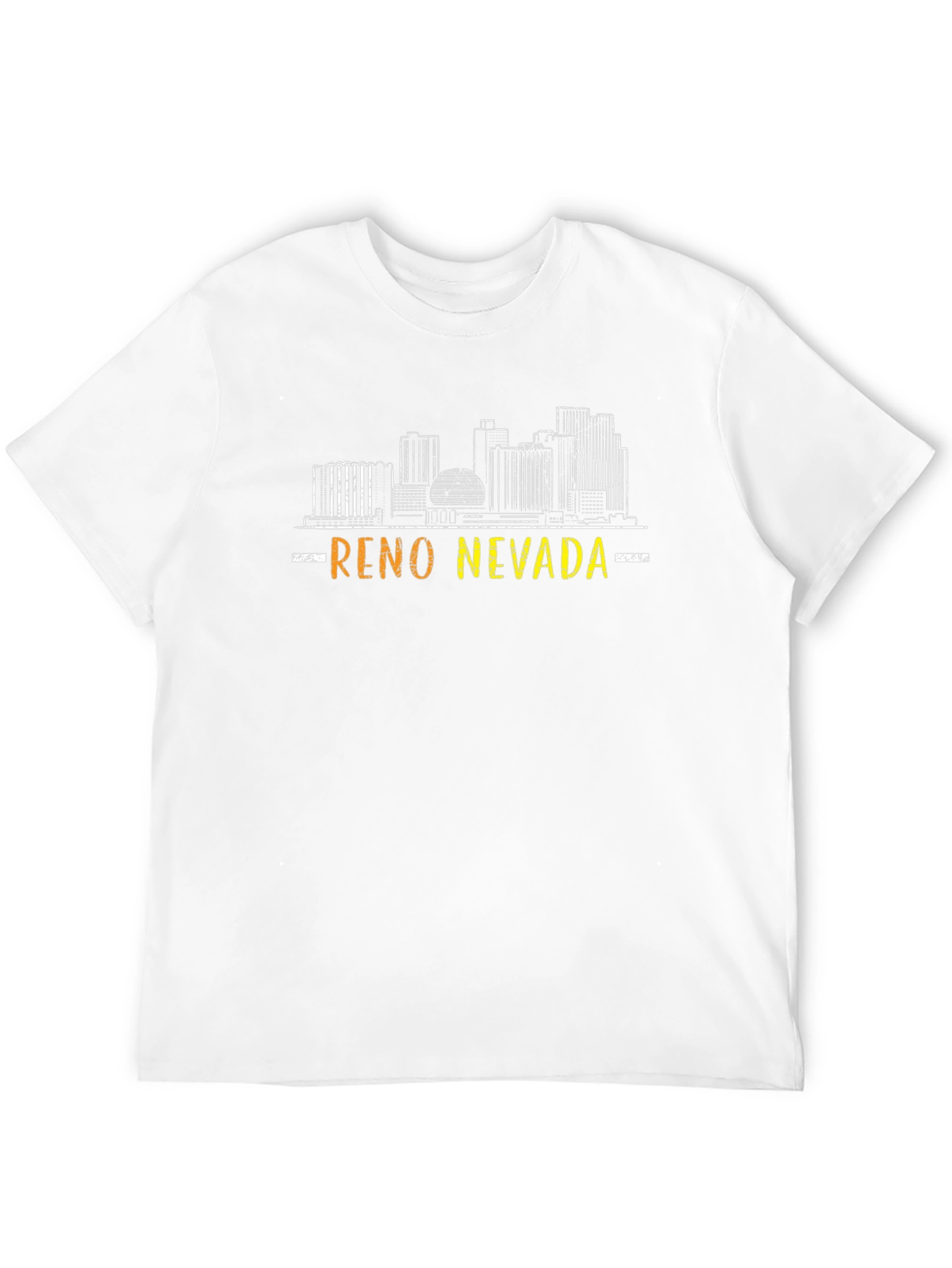 Reno Nevada Skyline Graphic T-Shirt - Black