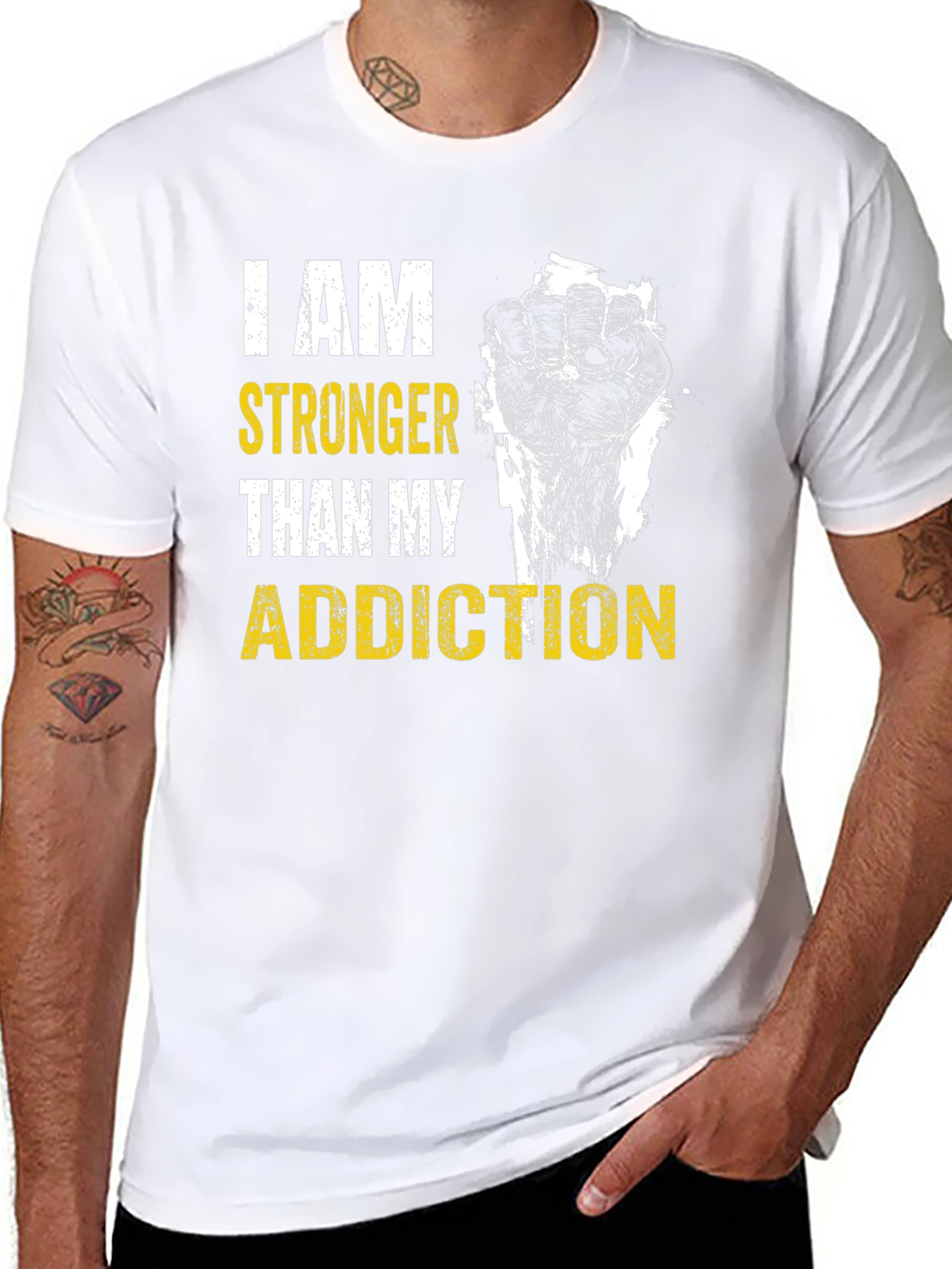I AM Stronger Than My Addiction Graphic T-Shirt