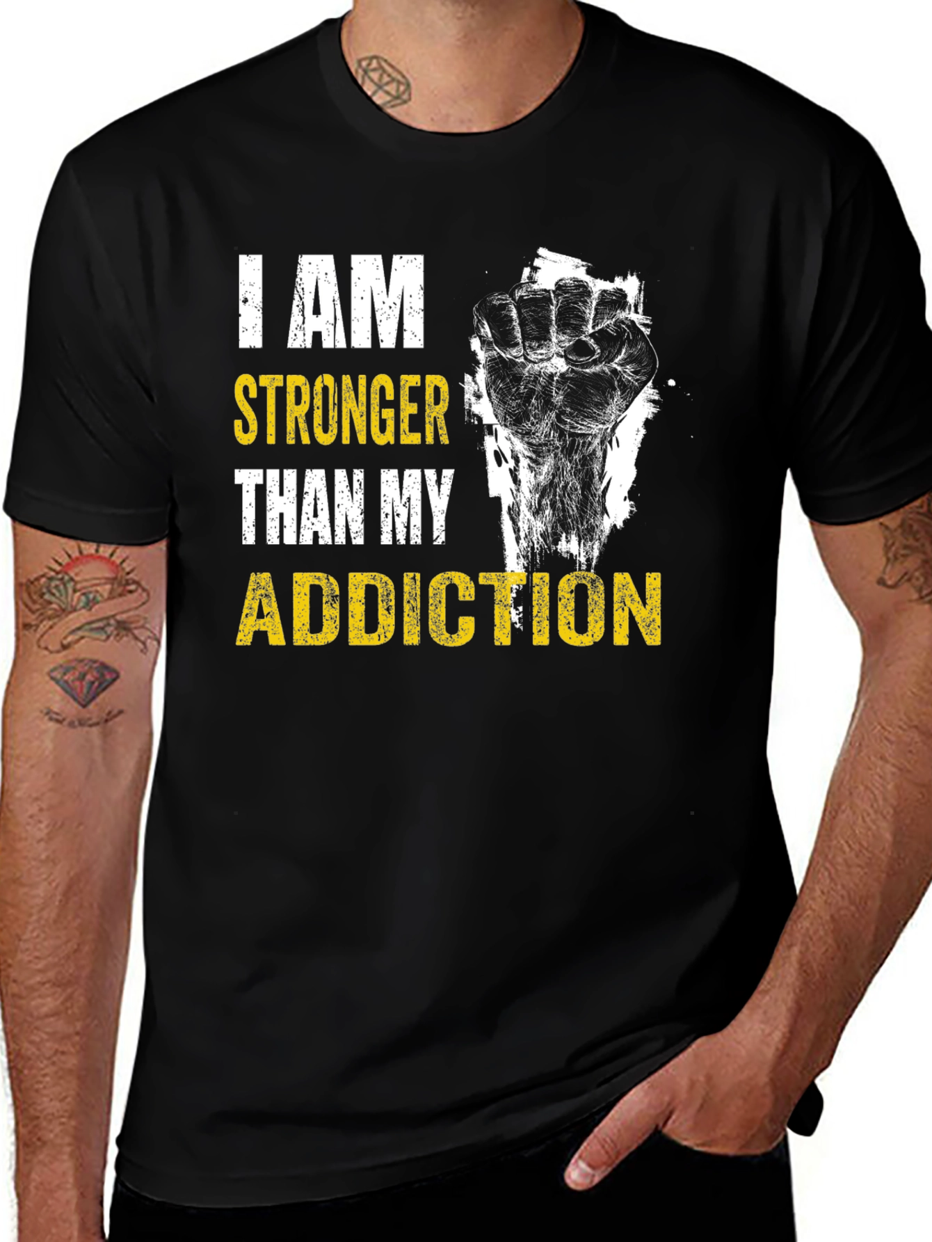I AM Stronger Than My Addiction Graphic T-Shirt