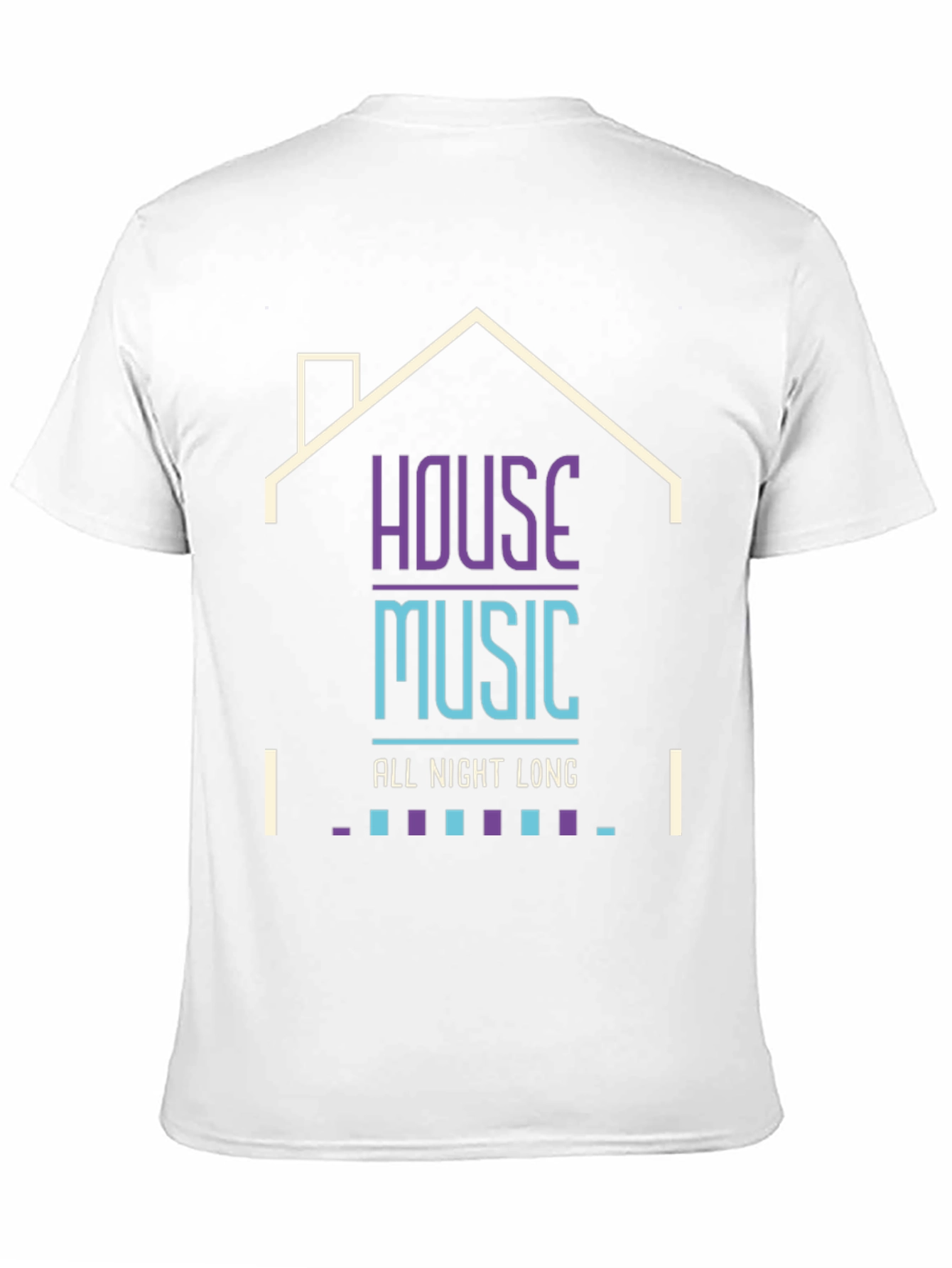 House Music All Night Long Black T-Shirt